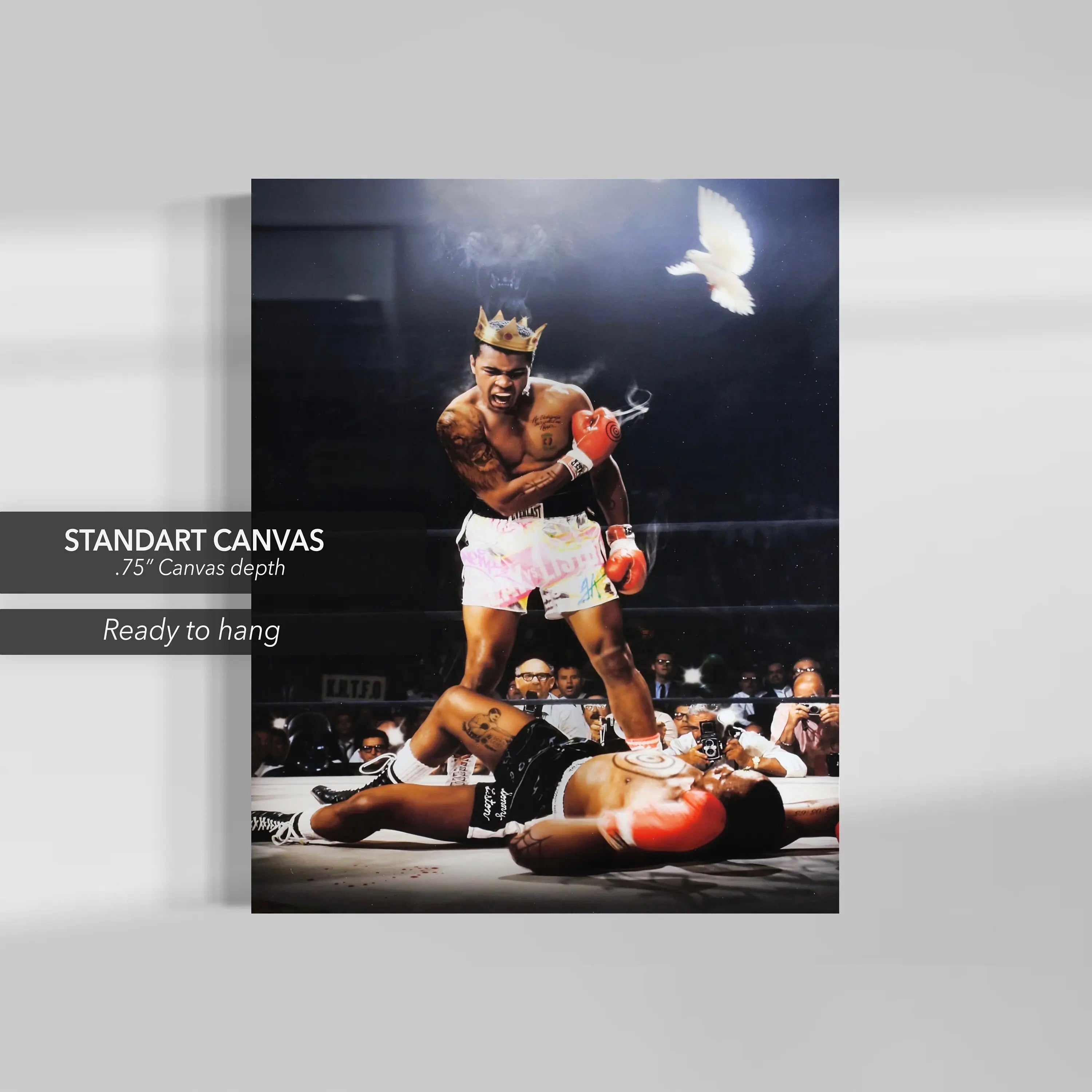 Muhammad Ali 'Boxing King' Canvas Wall Art | Poster Print - Canvastoria