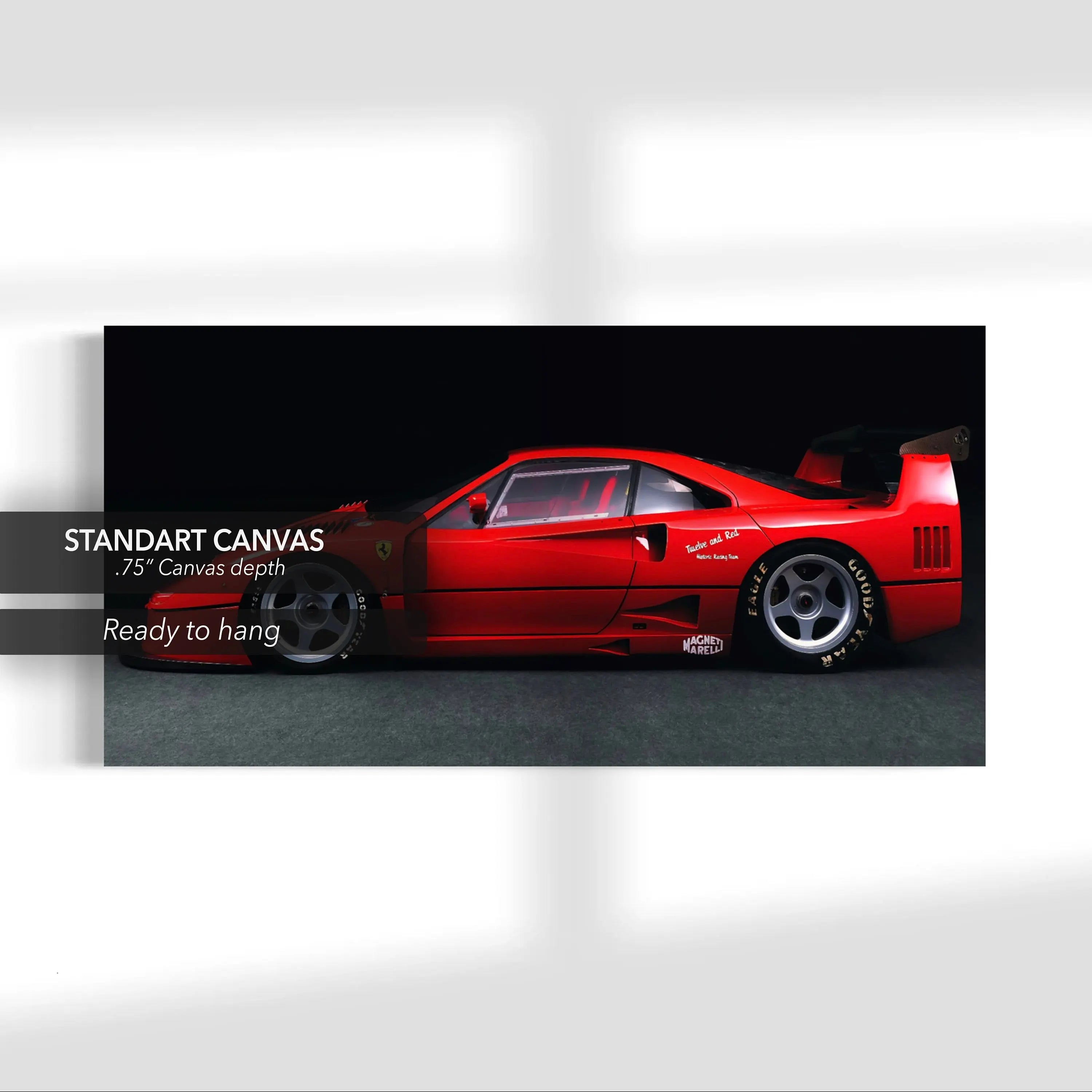 Ferrari F40 Classic Canvas Wall Art | Poster Print - Canvastoria