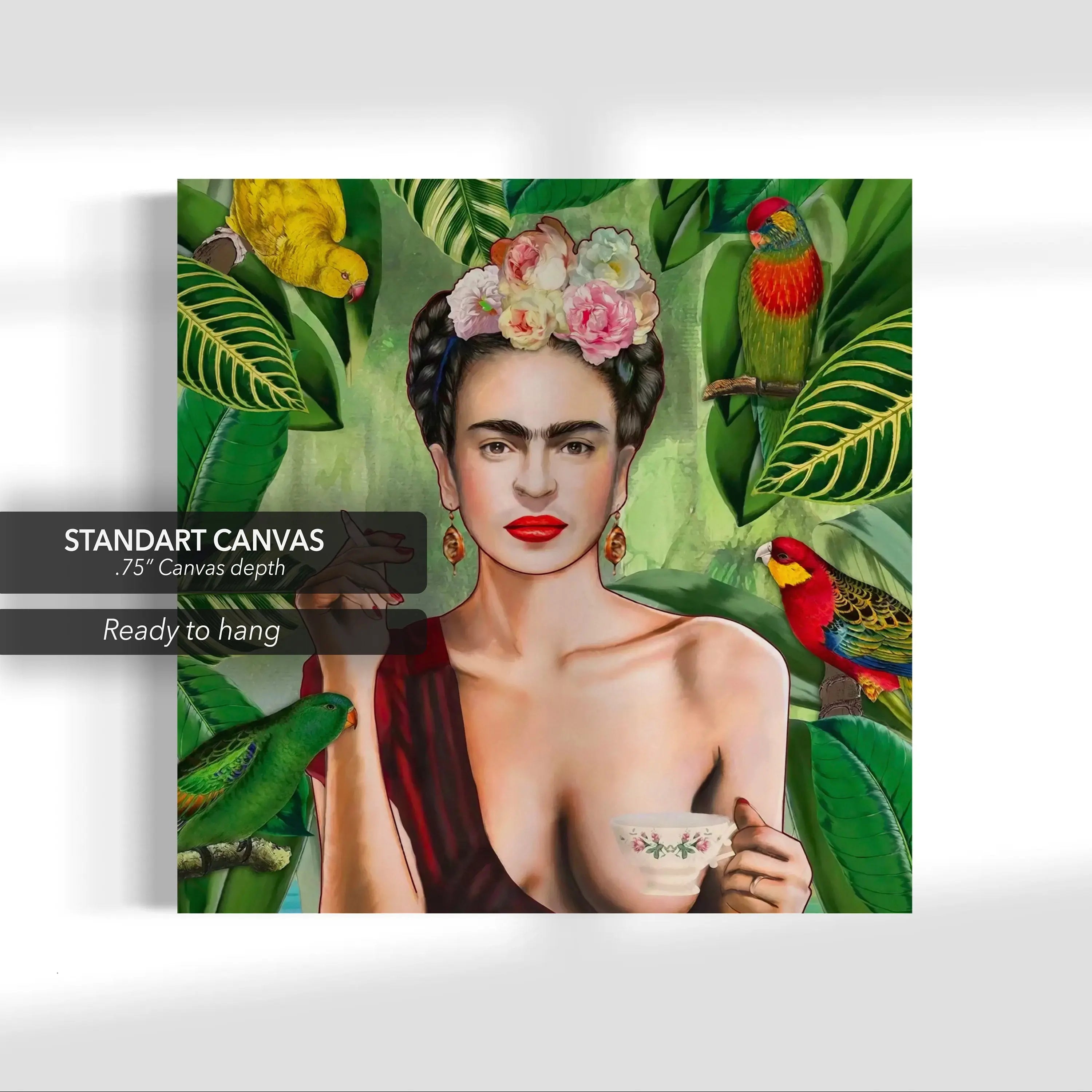 Frida Kahlo 'Con Amigos' Canvas Wall Art | Poster Print Canvastoria