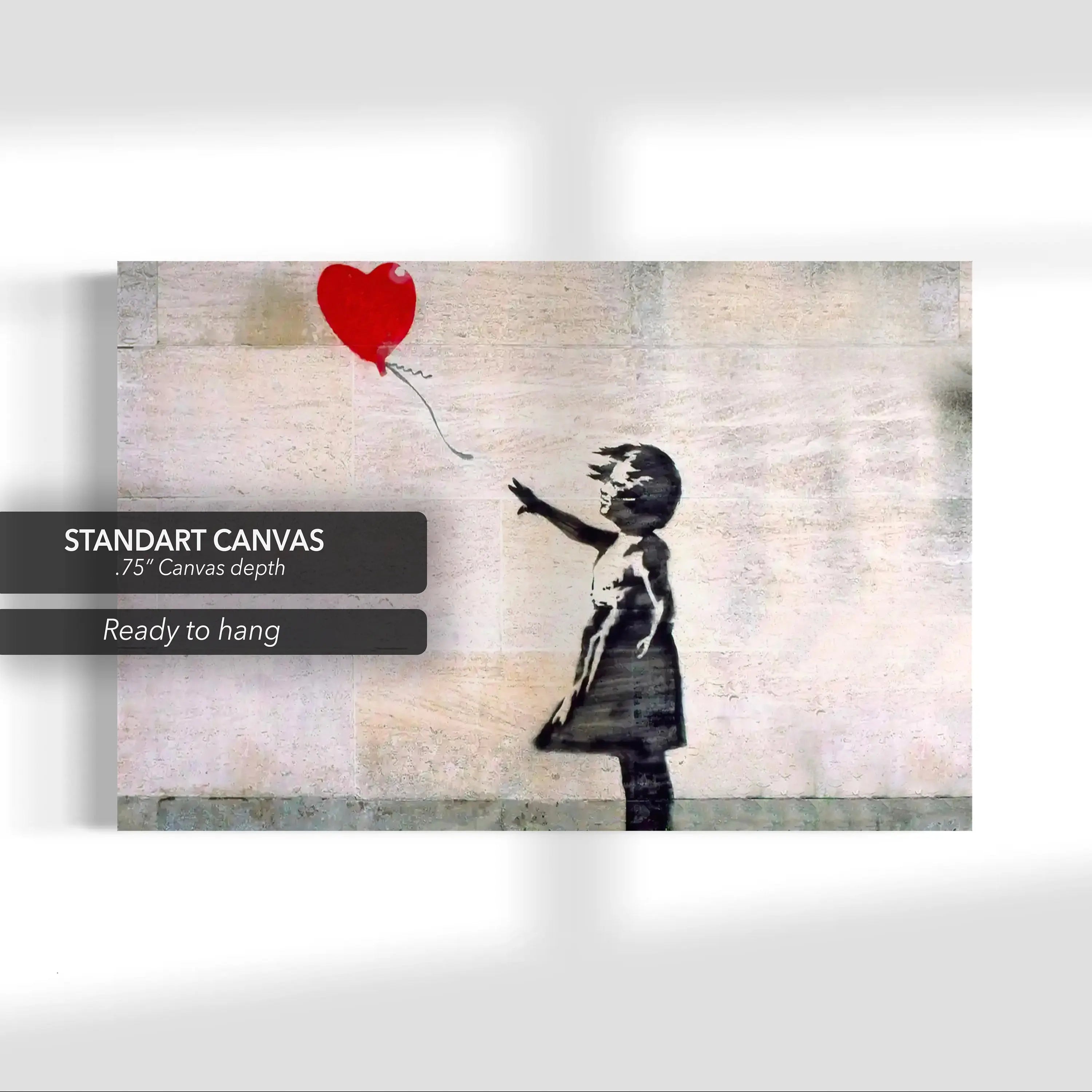 Lose Love 'Girl With Balloon' by Banksy Canvas Wall Art | Poster Print Canvastoria