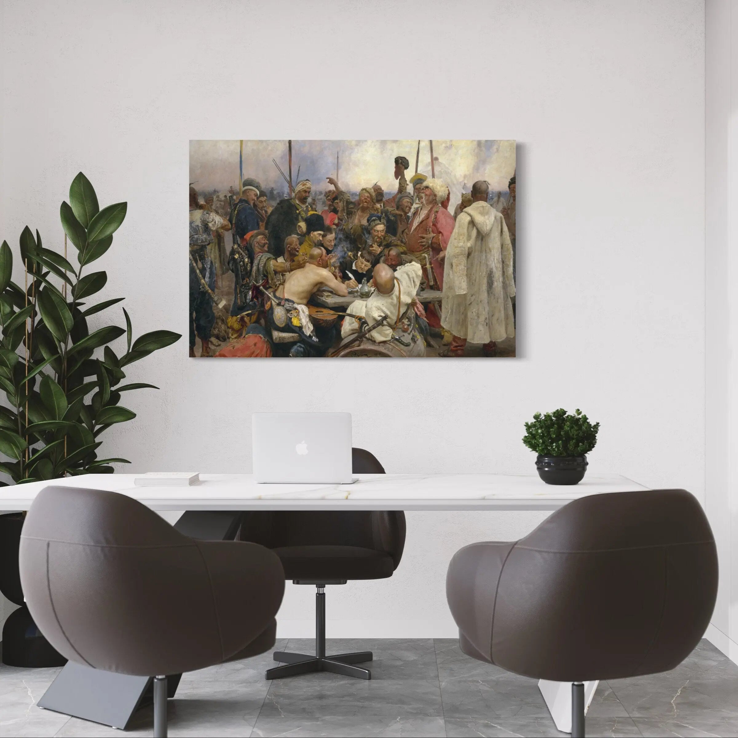 Repin 'Reply of the Zaporozhian Cossacks' Canvas Wall Art | Poster Print Canvastoria