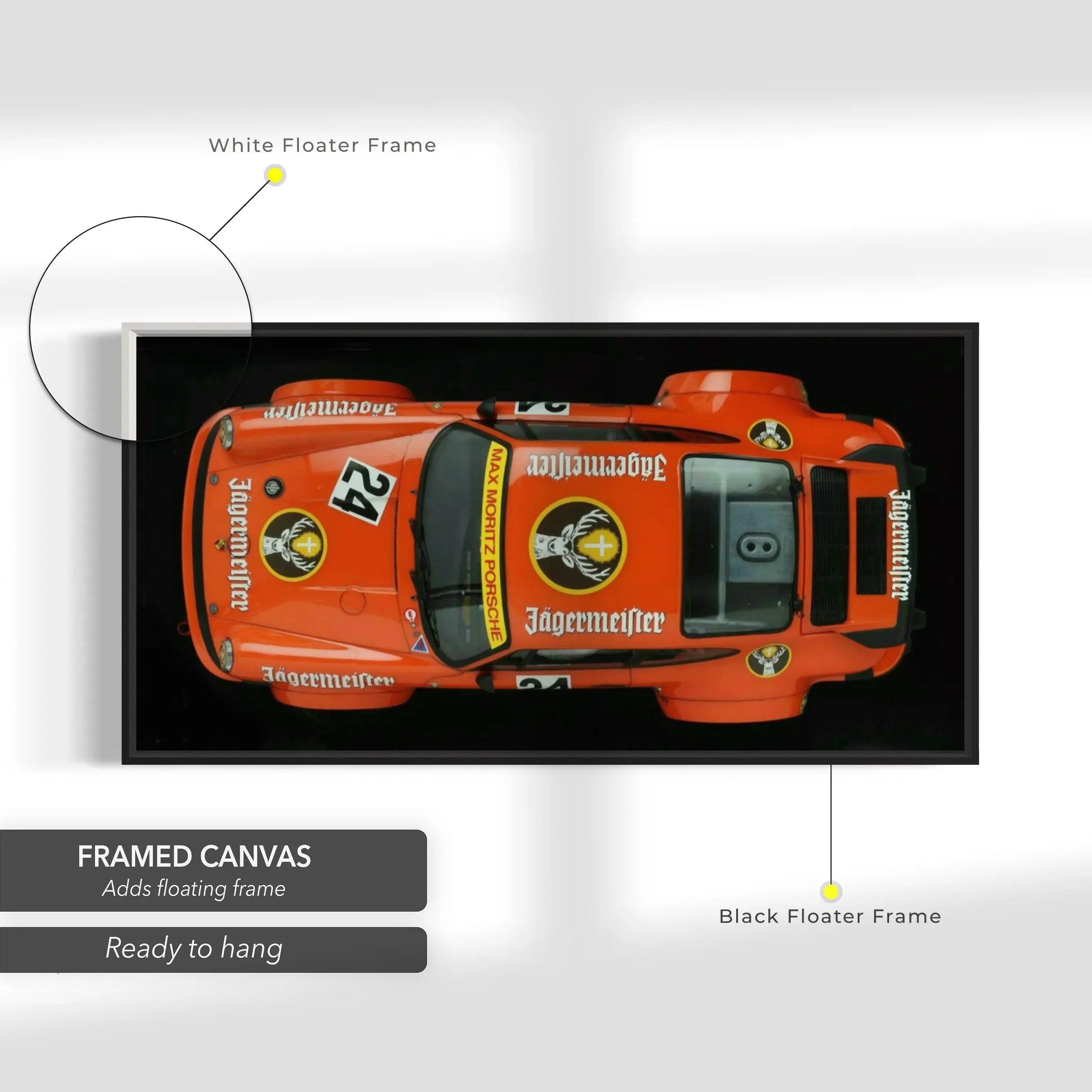 Porsche 911 Jagermeister Canvas Wall Art | Poster Print - Canvastoria