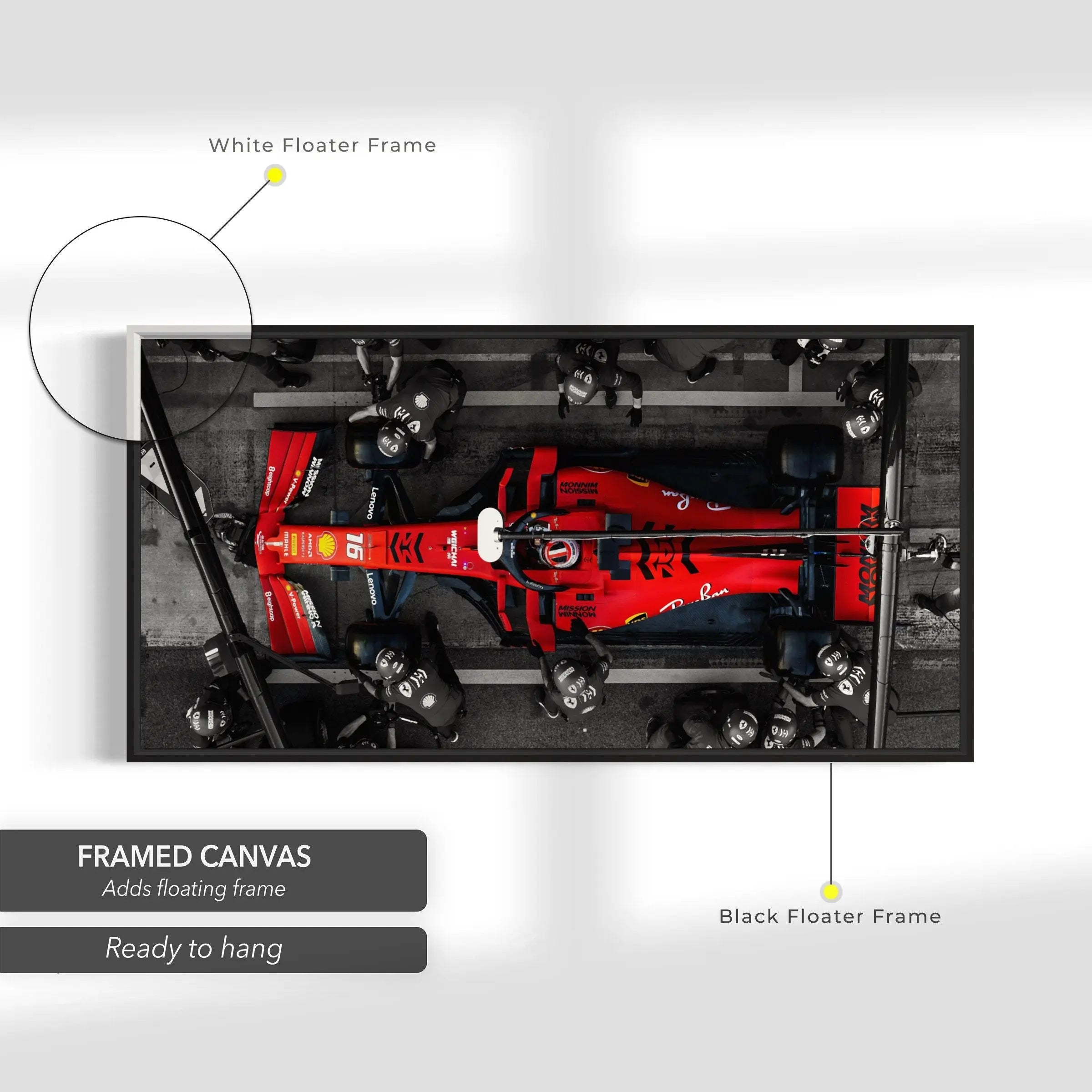 Formula F1 Ferrari 'Pit Stop' Canvas Wall Art | Poster Print Canvastoria