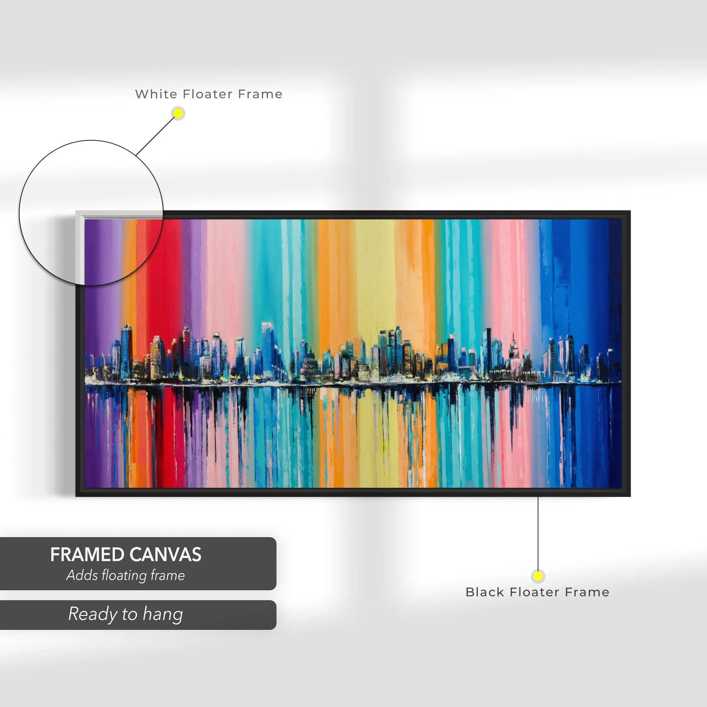 Big City Life Skyline Canvas Wall Art | Poster Print Canvastoria