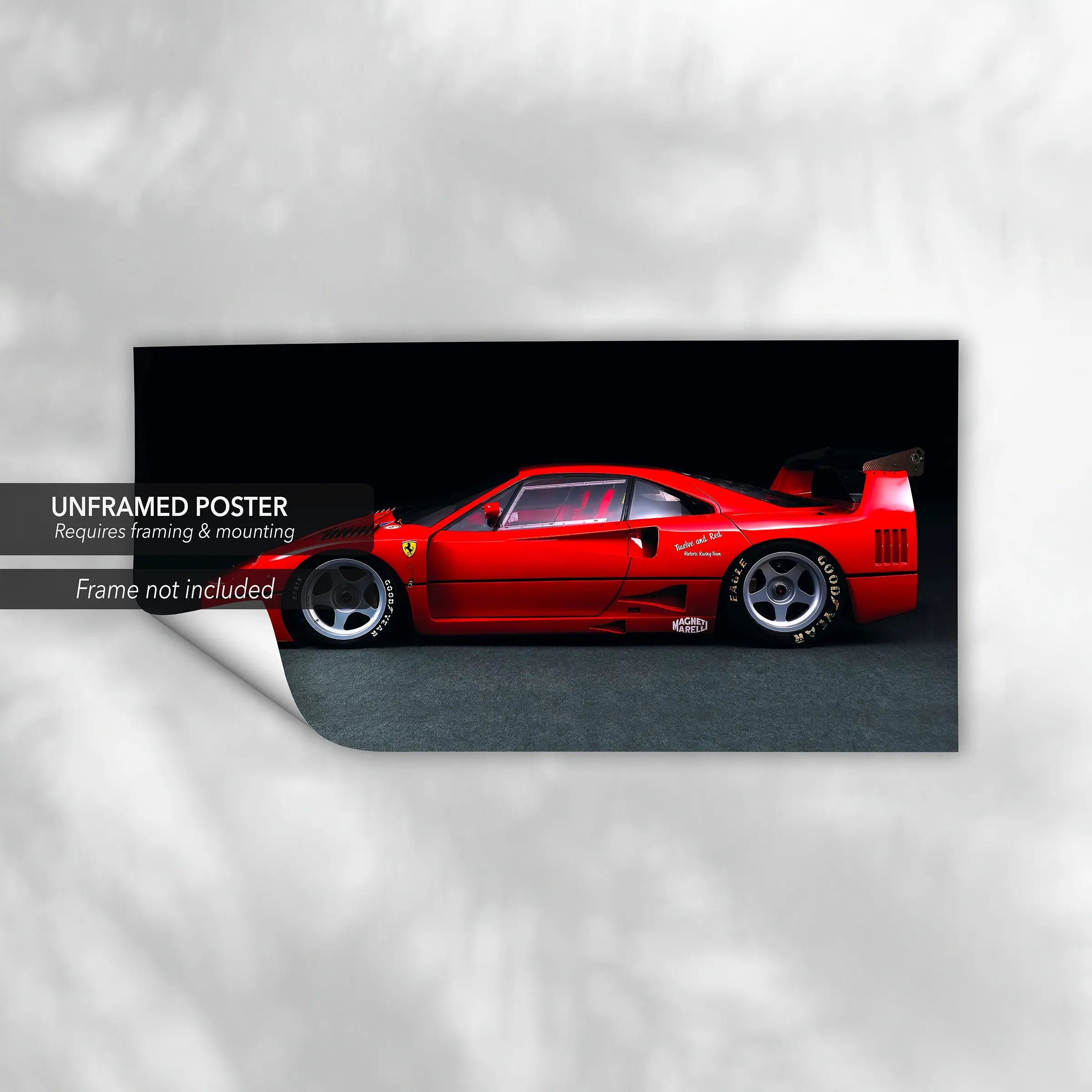 Ferrari F40 Classic Canvas Wall Art | Poster Print - Canvastoria
