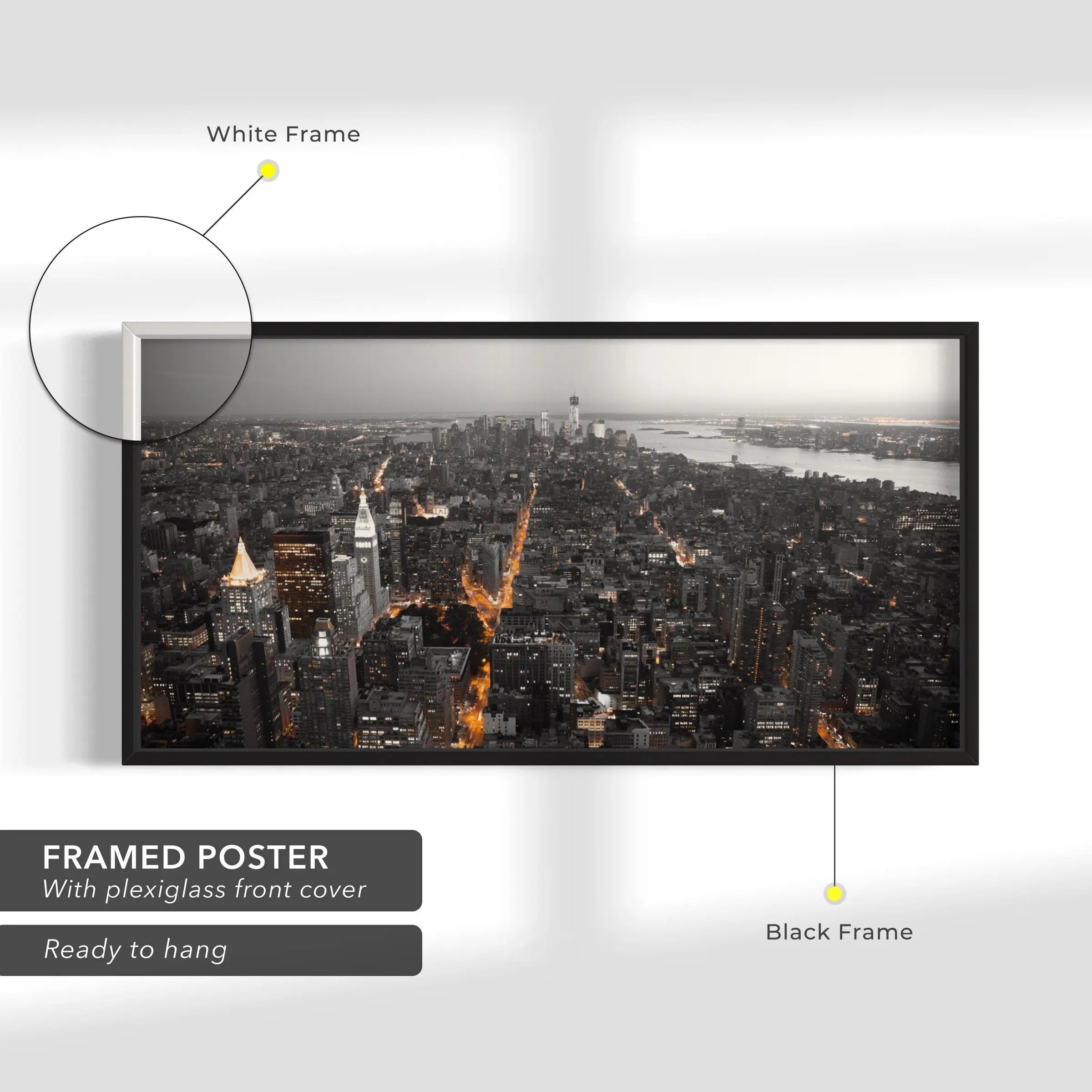 New York Panorama View Canvas Wall Art | Poster Print Canvastoria
