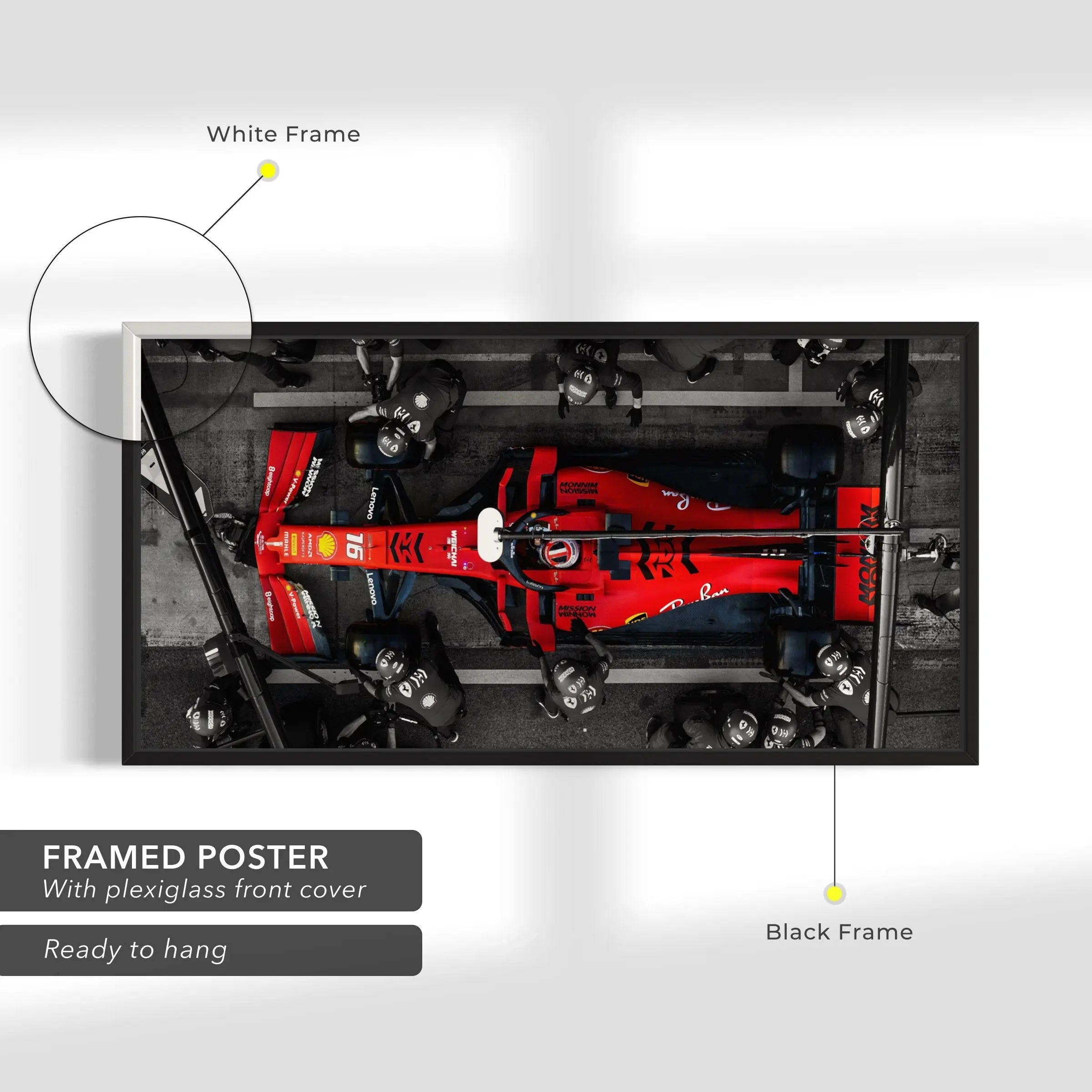 Formula F1 Ferrari 'Pit Stop' Canvas Wall Art | Poster Print Canvastoria