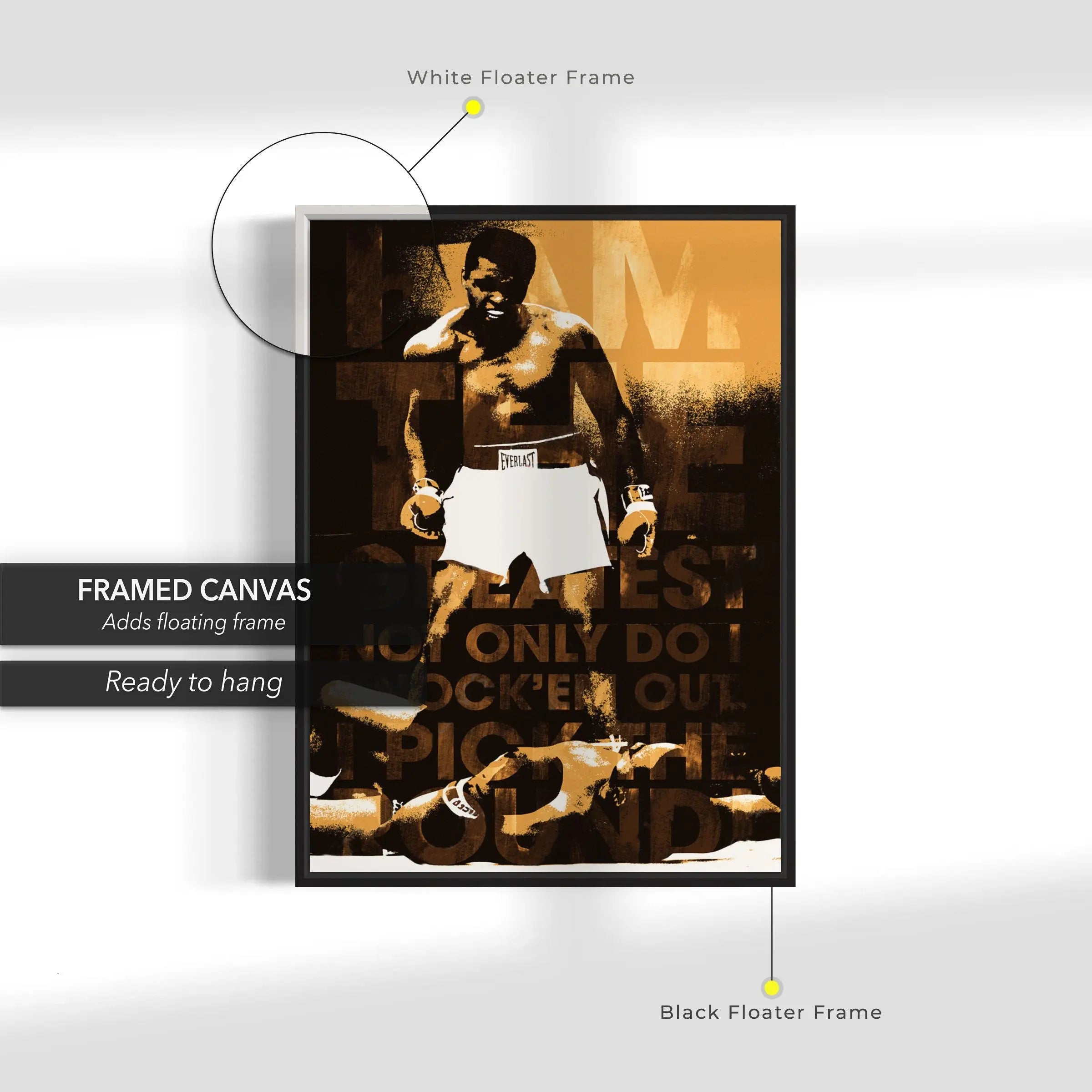 Muhammad Ali 'I Am The Greatest' Canvas Wall Art | Poster Print Canvastoria