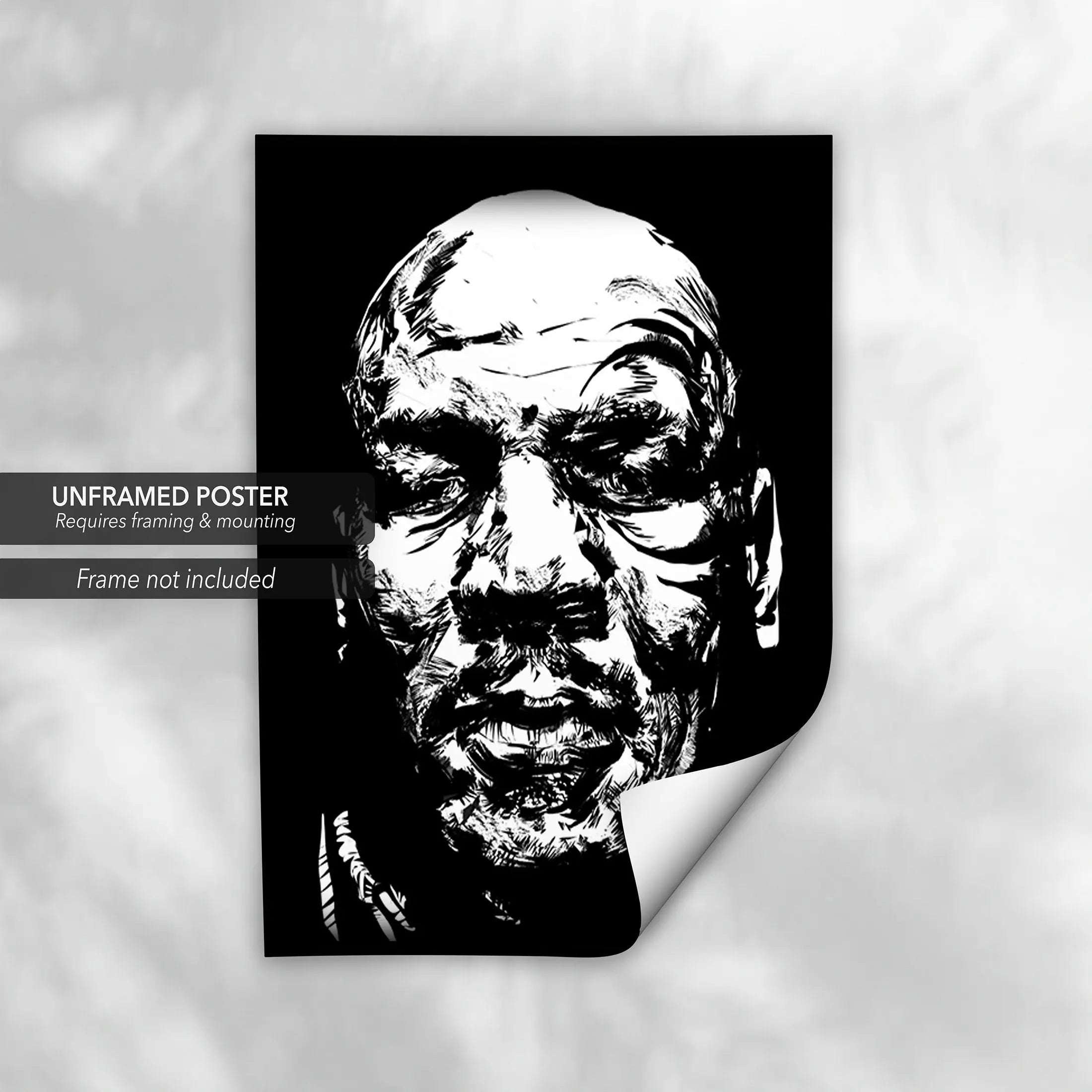 Mike Tyson Abstract Portrait Canvas Wall Art | Poster Print Canvastoria