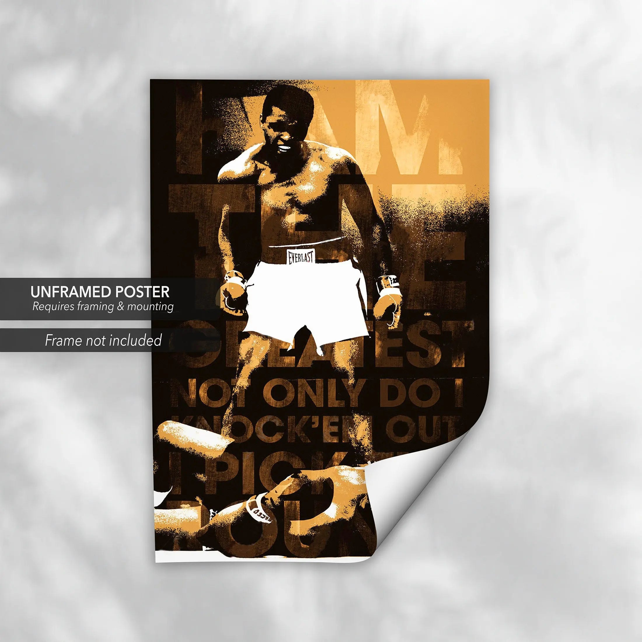 Muhammad Ali 'I Am The Greatest' Canvas Wall Art | Poster Print Canvastoria