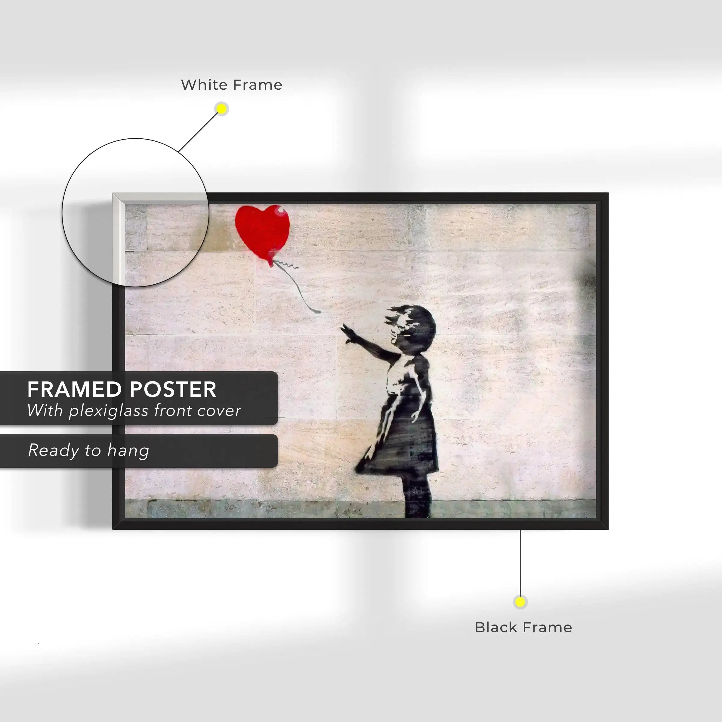 Lose Love 'Girl With Balloon' by Banksy Canvas Wall Art | Poster Print Canvastoria