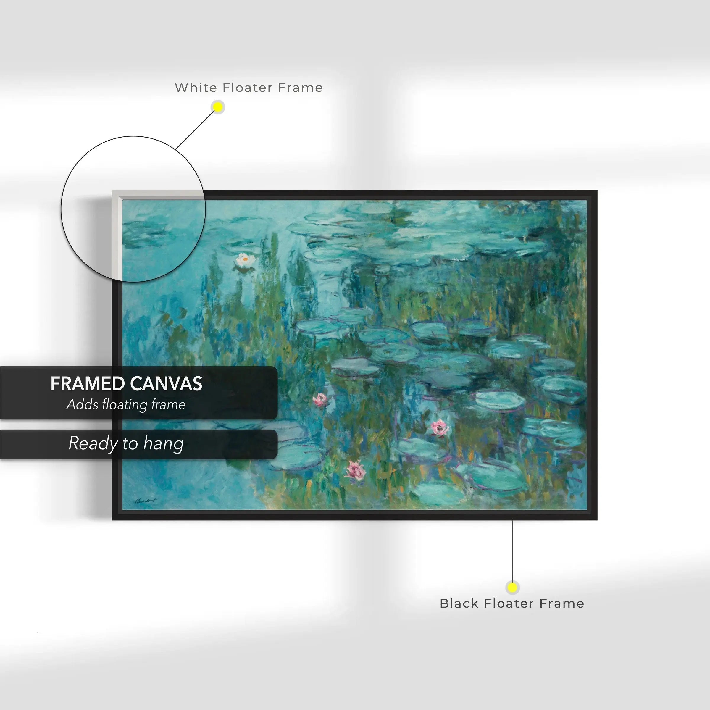 Claude Monet ‘Water Lilies’ Canvas Wall Art | Poster Print Canvastoria