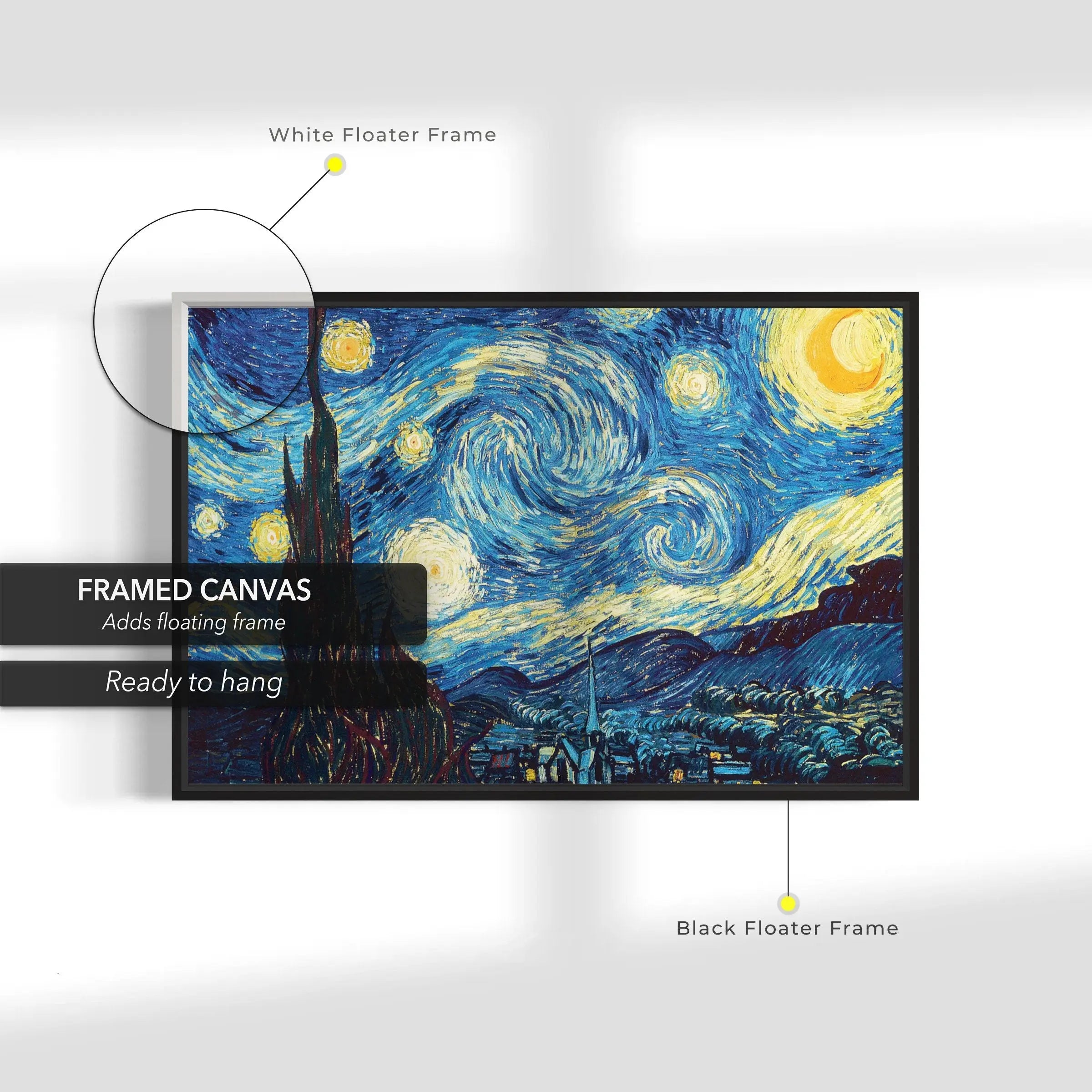 Vincent van Gogh 'The Starry Night' Canvas Wall Art | Poster Print - Canvastoria