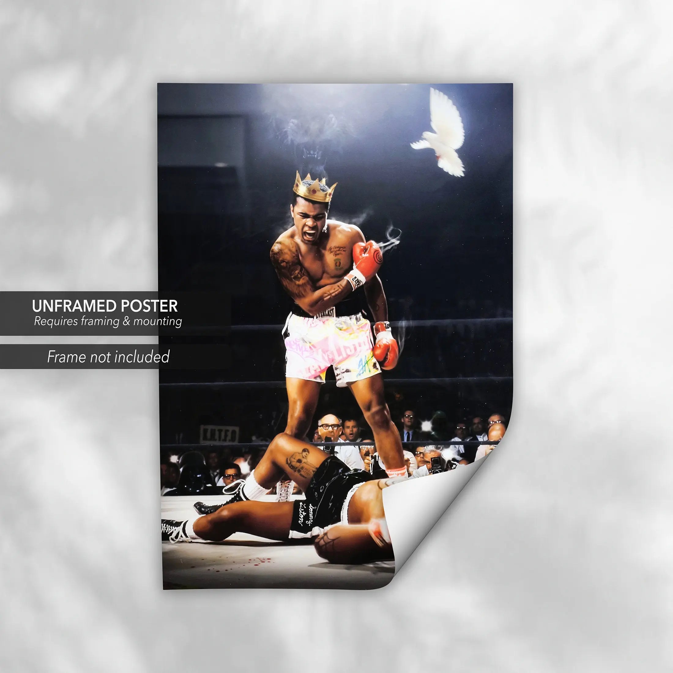 Muhammad Ali 'Boxing King' Canvas Wall Art | Poster Print - Canvastoria