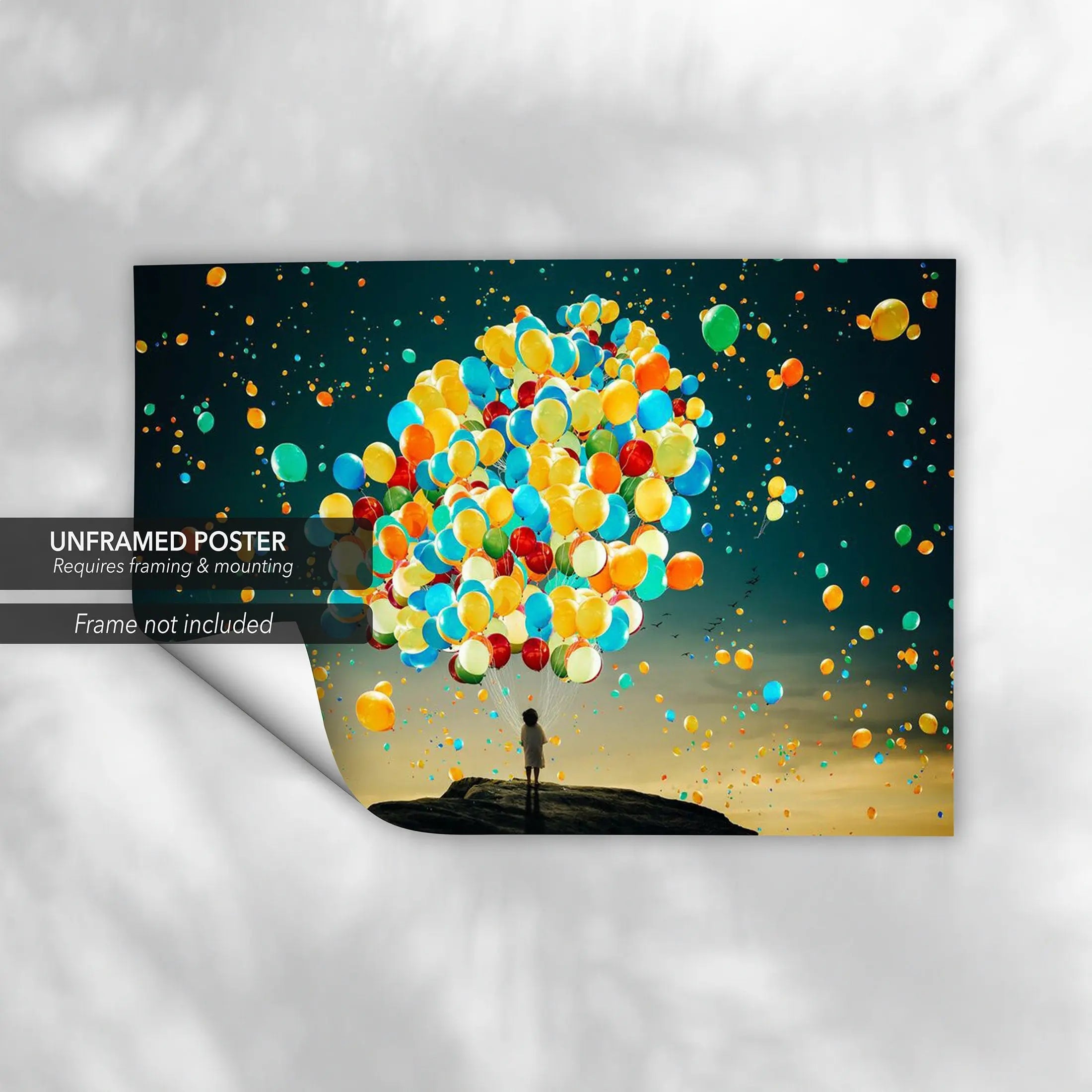 Rainbow Balloons Canvas Wall Art | Poster Print - Canvastoria