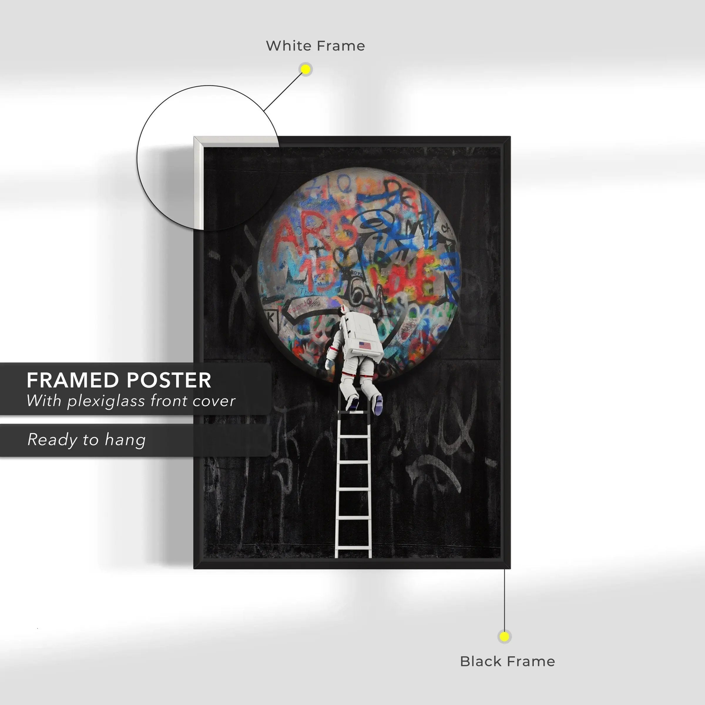 Astro 'Tag Moon' Canvas Wall Art | Poster Print Canvastoria