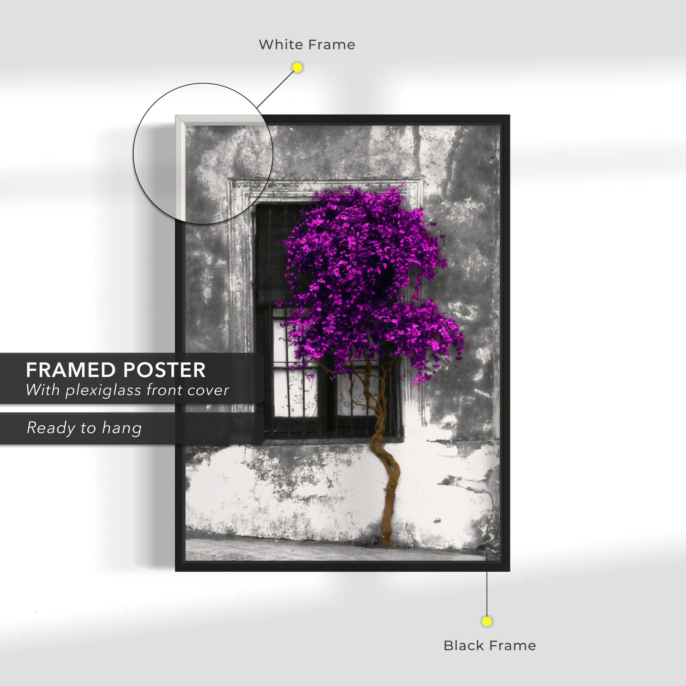 Purple Pop of Color Art Canvas Wall Art | Poster Print Canvastoria