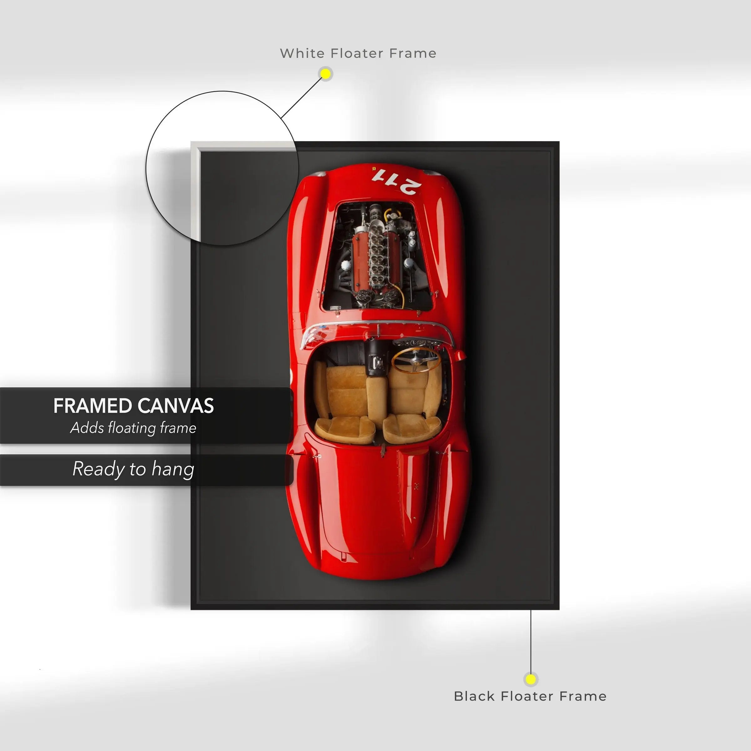 Ferrari 625 Spider Canvas Wall Art | Poster Print - Canvastoria