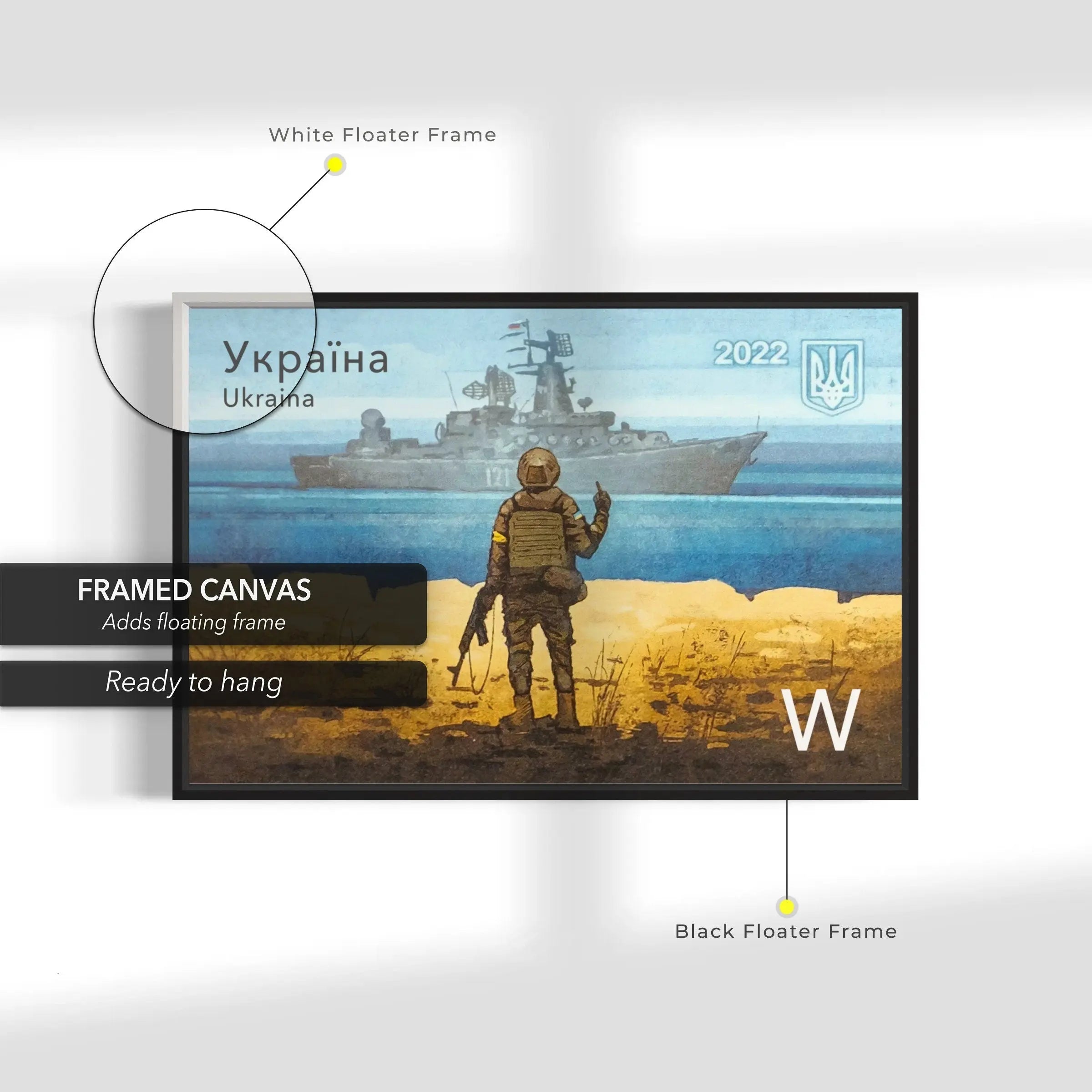 Russian Warship go F**k Yourself Canvas Wall Art | Poster Print - Canvastoria