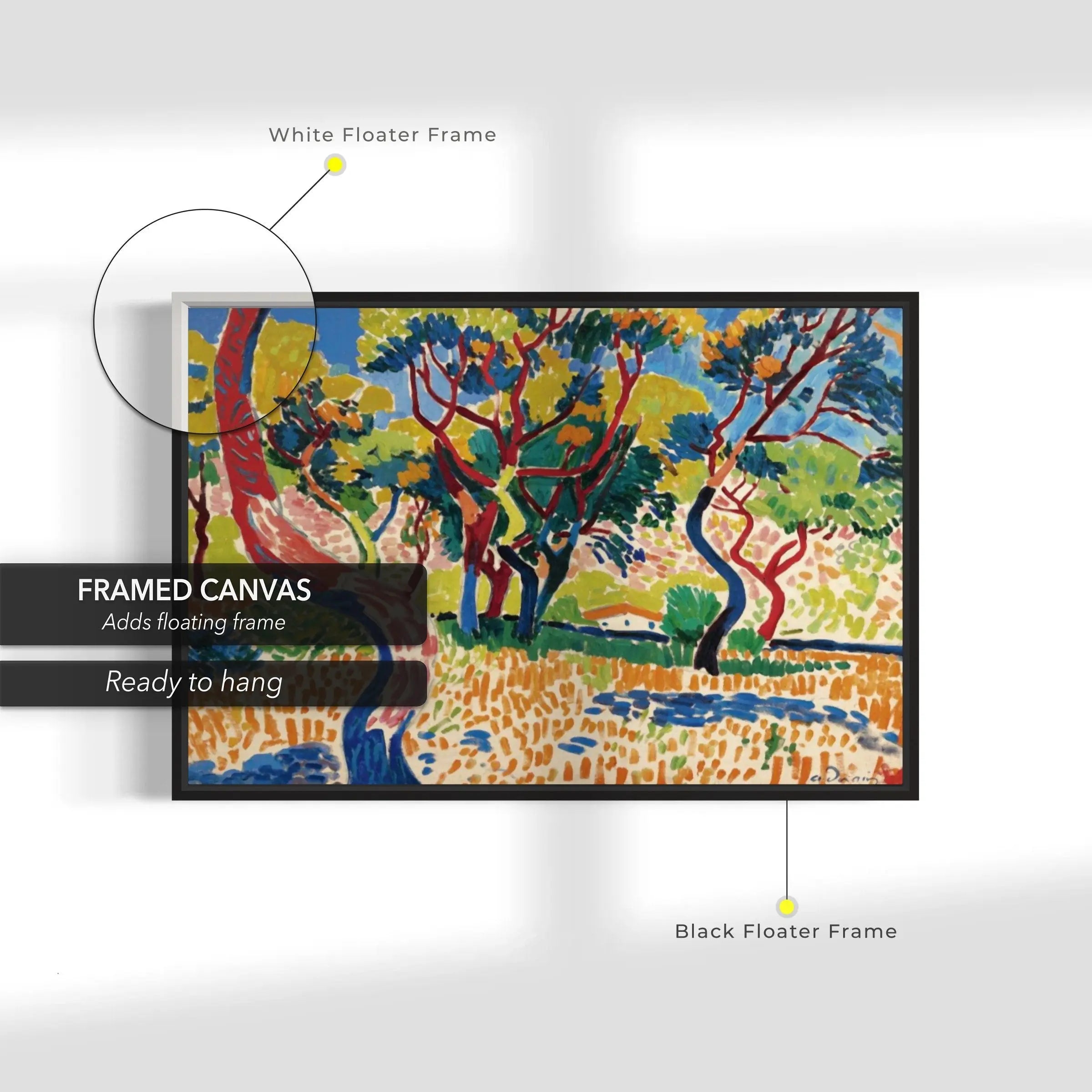 Andre Derain 'Trees in Collioure' (Arbres a Collioure) Canvas Wall Art | Poster Print - Canvastoria