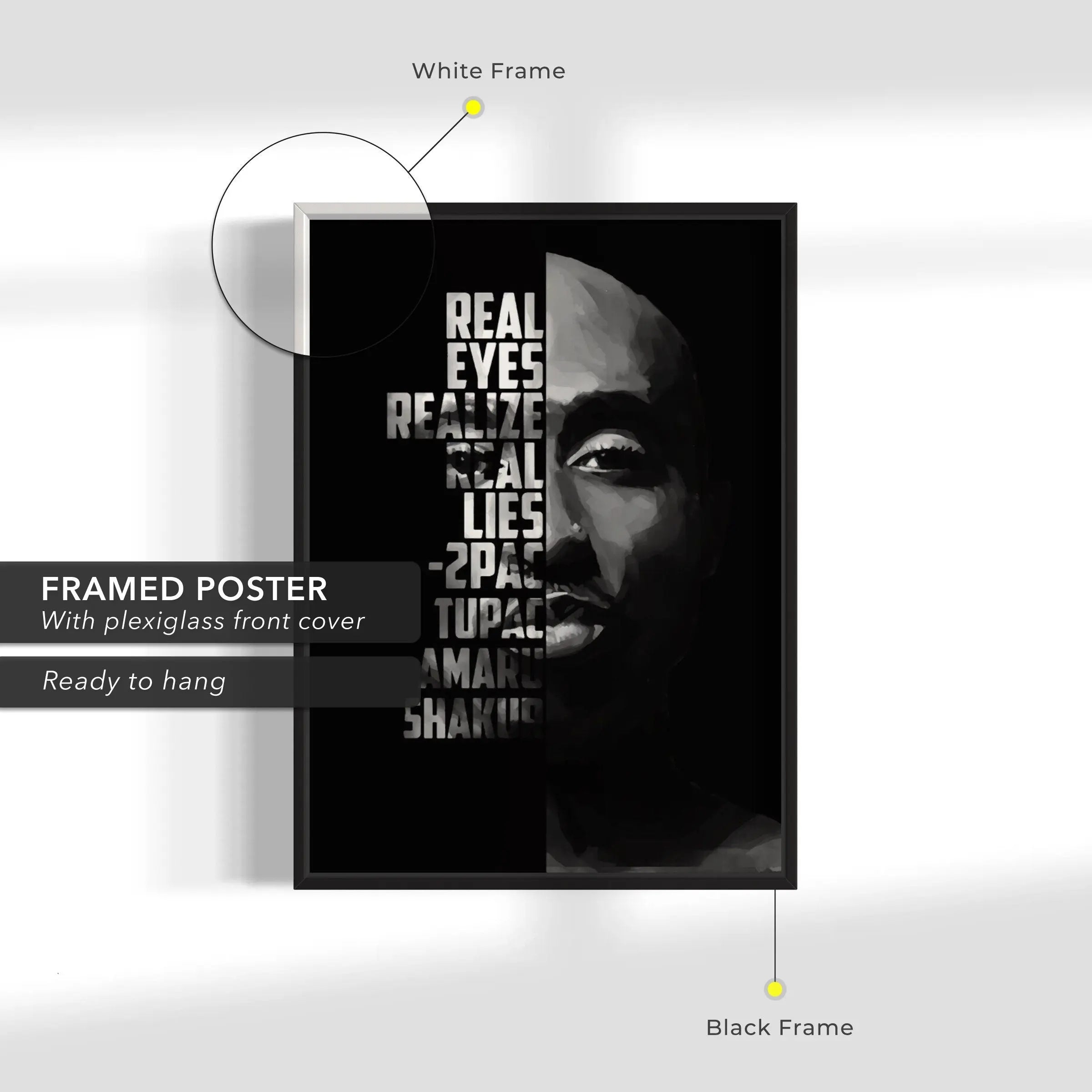 Realize Real Eyes - 2Pac Canvas Wall Art | Poster Print - Canvastoria