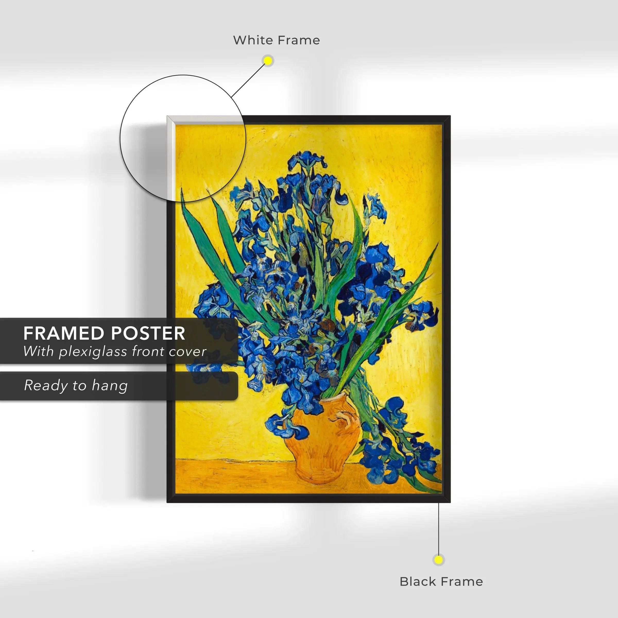 Vincent van Gogh 'Irises in a Vase' 1890 Canvas Wall Art | Poster Print - Canvastoria