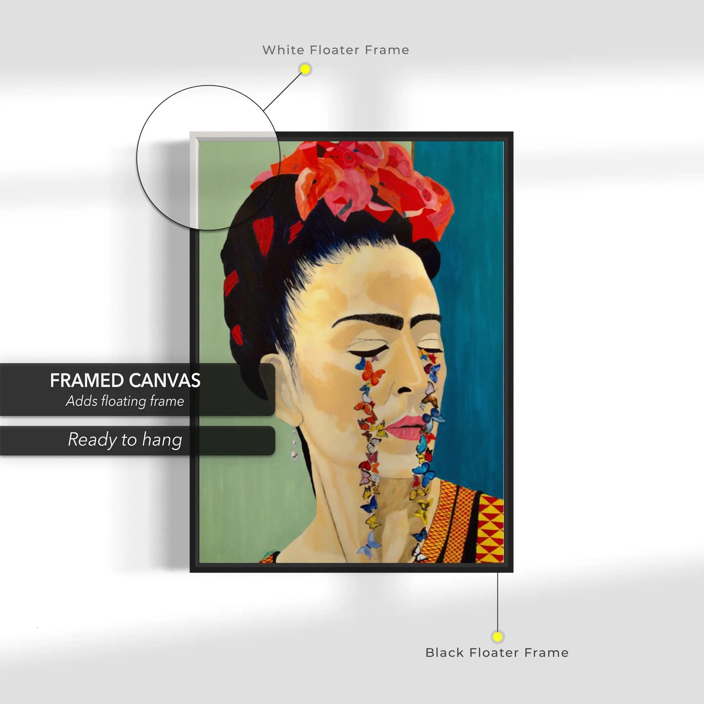 Frida Kahlo - Butterfly Cry Canvas Wall Art | Poster Print - Canvastoria
