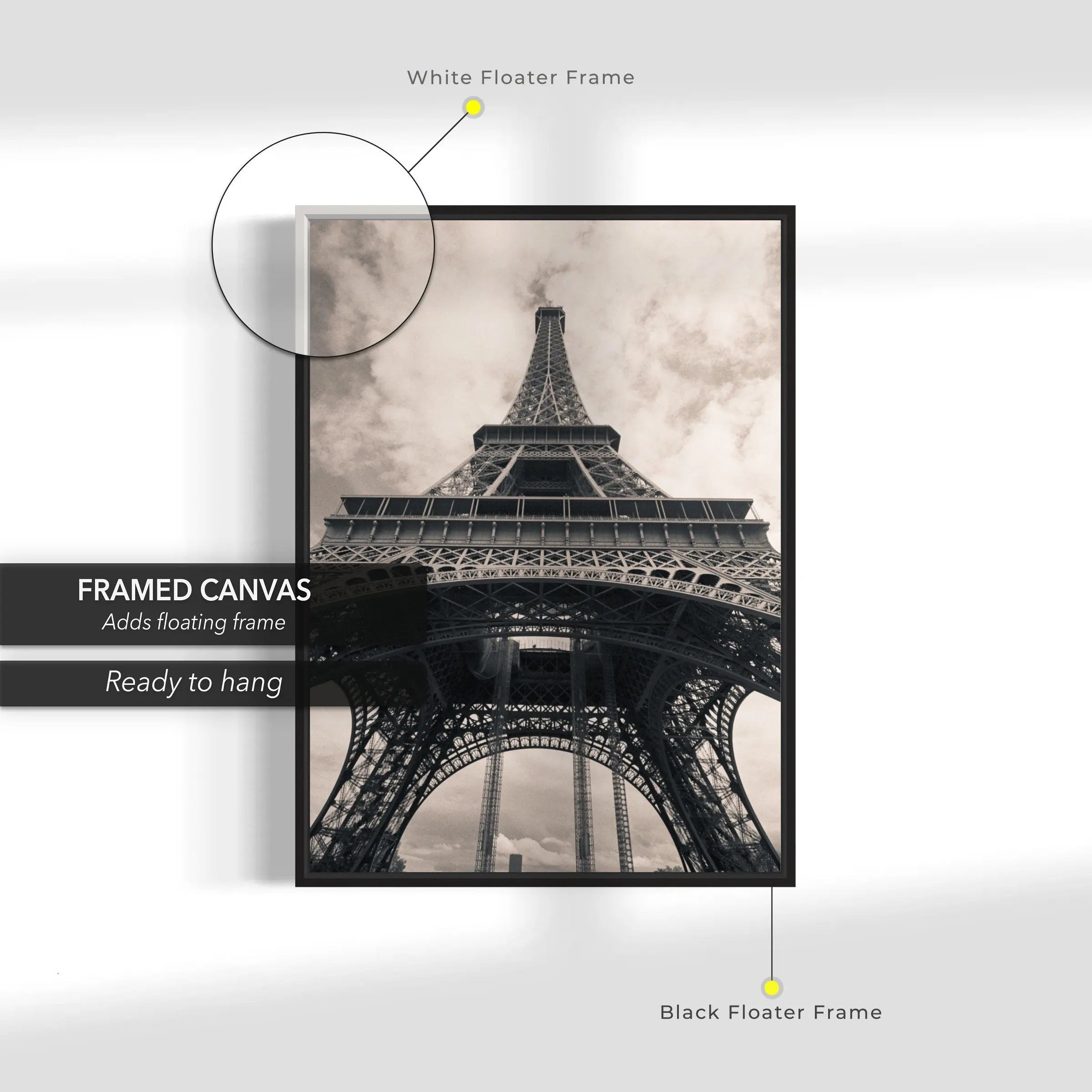 Eiffel Tower. Paris City Canvas Wall Art | Poster Print Canvastoria