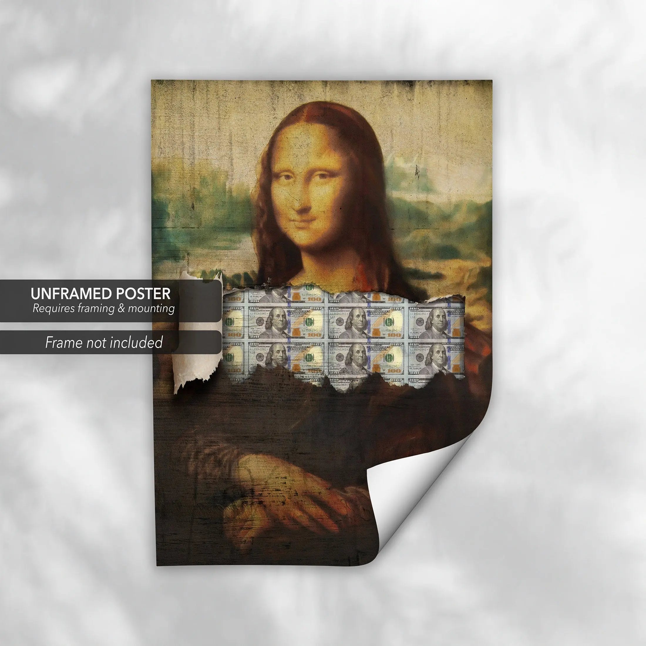 Money Lisa Secret Canvas Wall Art | Poster Print Canvastoria