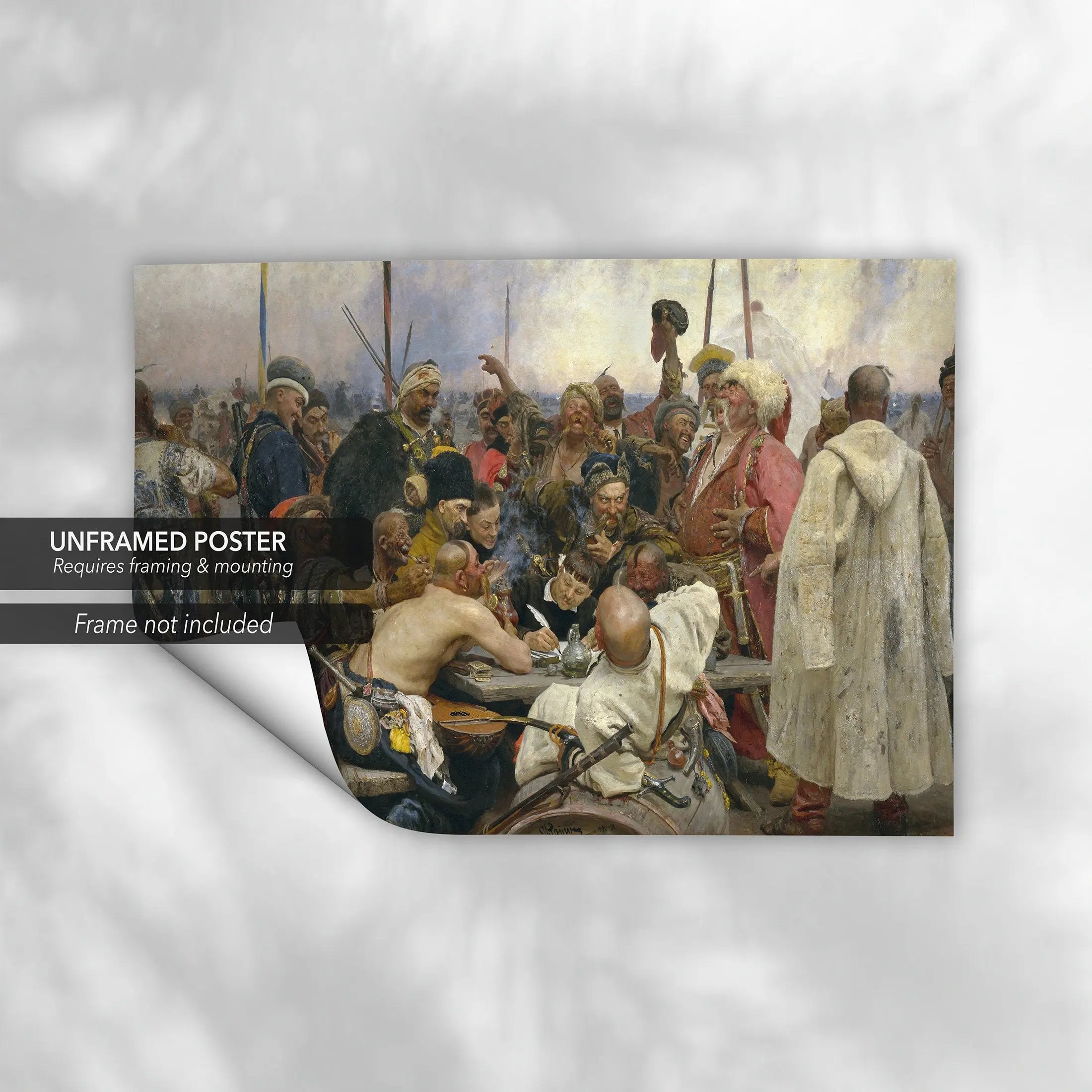Repin 'Reply of the Zaporozhian Cossacks' Canvas Wall Art | Poster Print Canvastoria