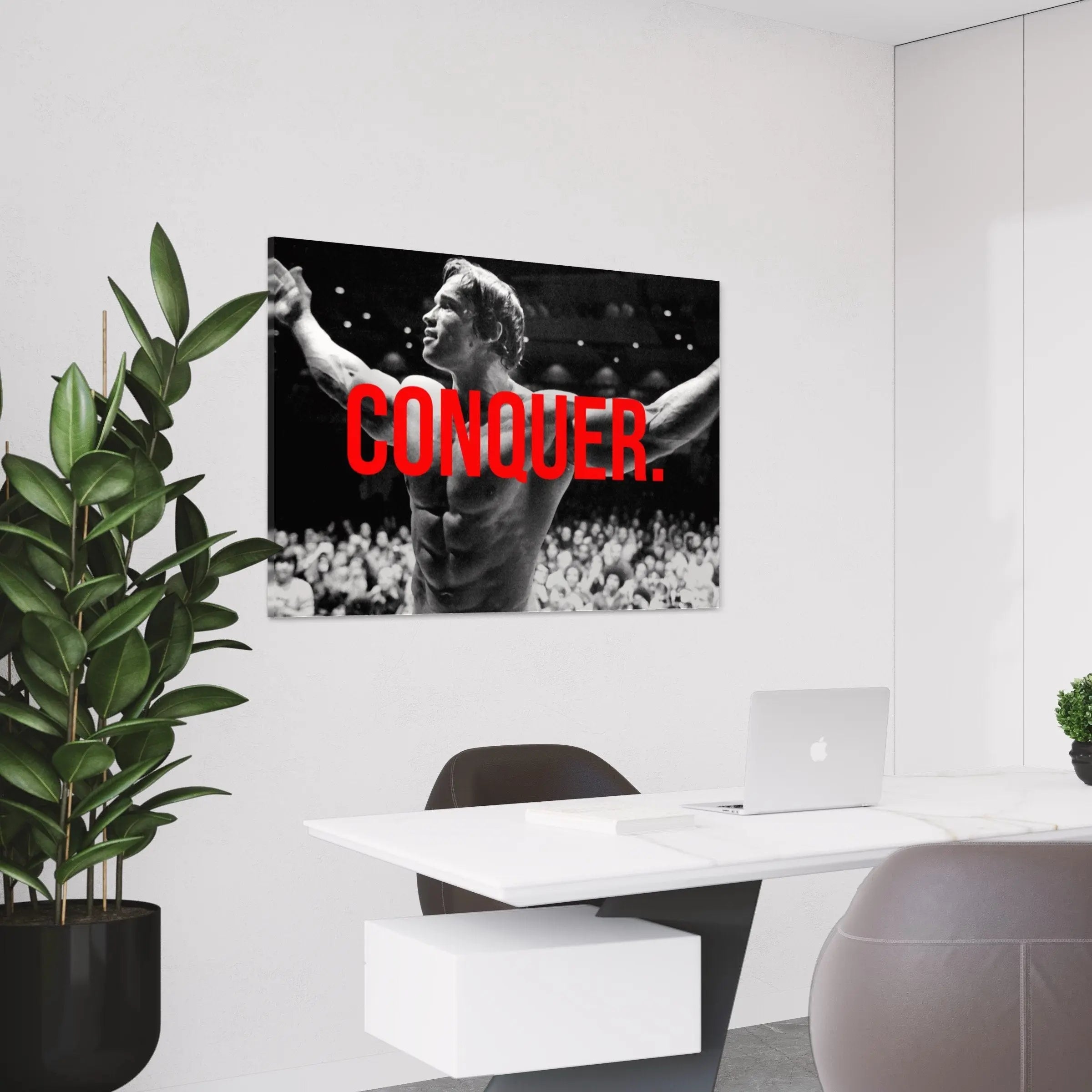 Arnold ‘Conquer Every Challenge’ Canvas Wall Art | Poster Print - Canvastoria