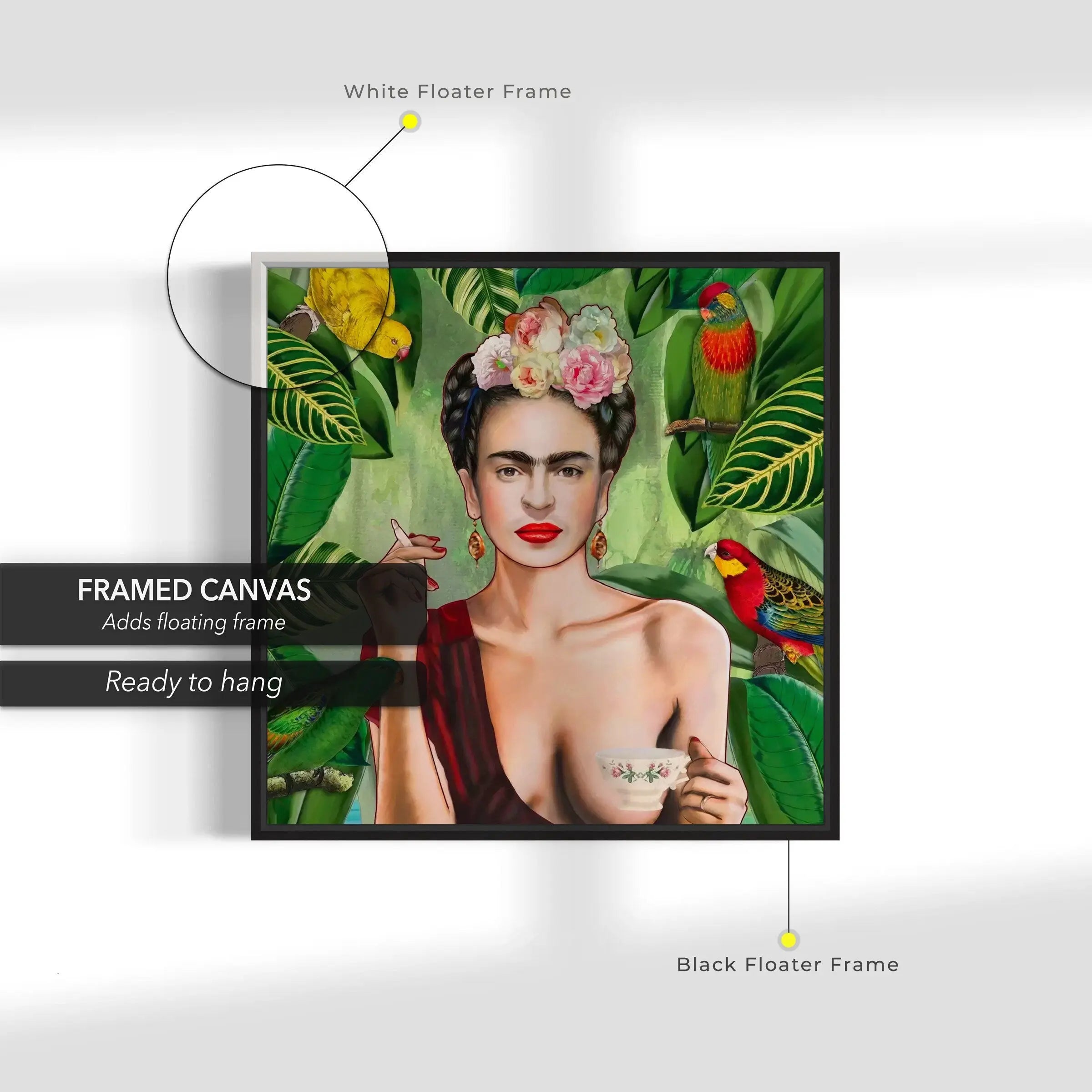 Frida Kahlo 'Con Amigos' Canvas Wall Art | Poster Print Canvastoria