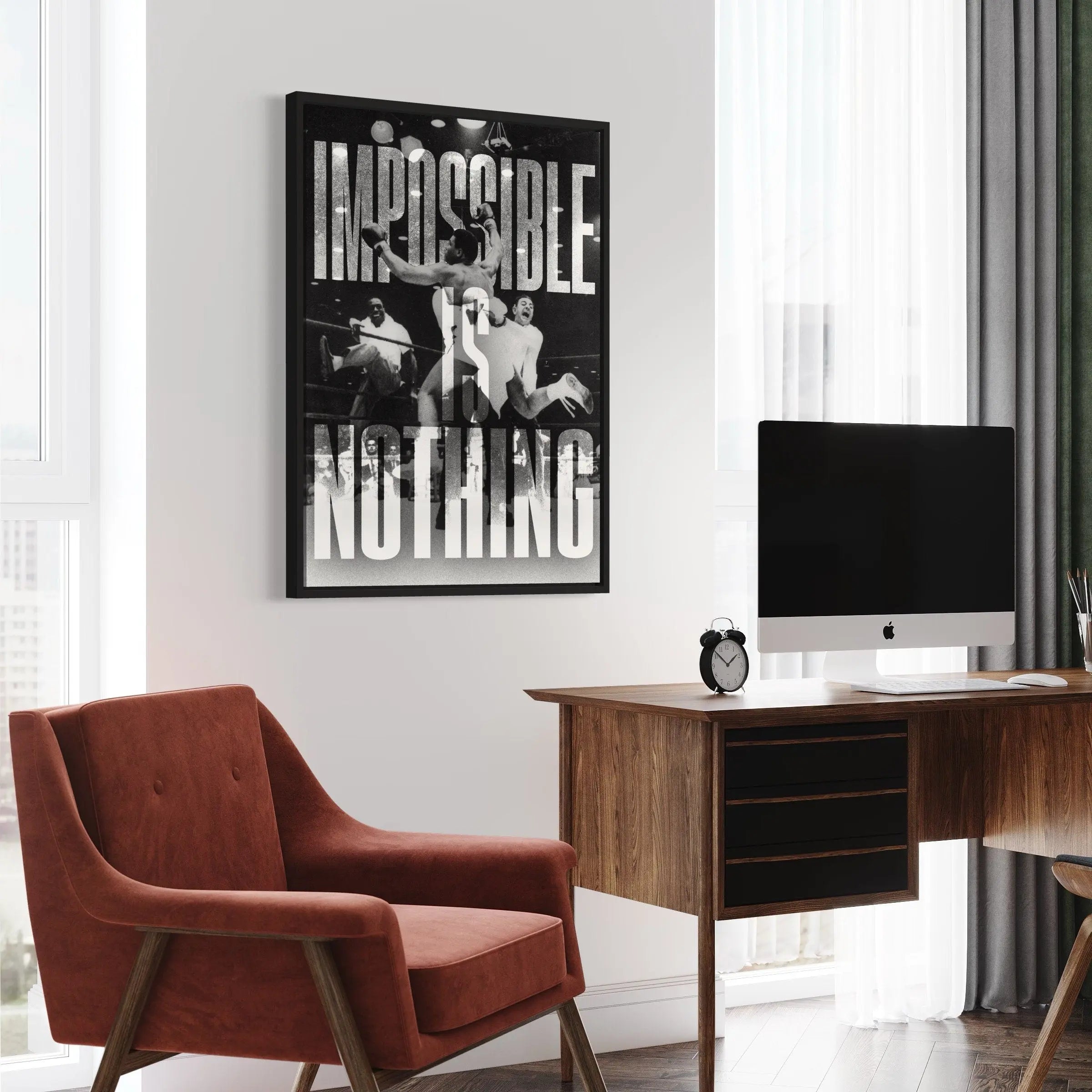 Muhammad Ali ‘Impossible is Nothing’ Canvas Wall Art | Poster Print Canvastoria