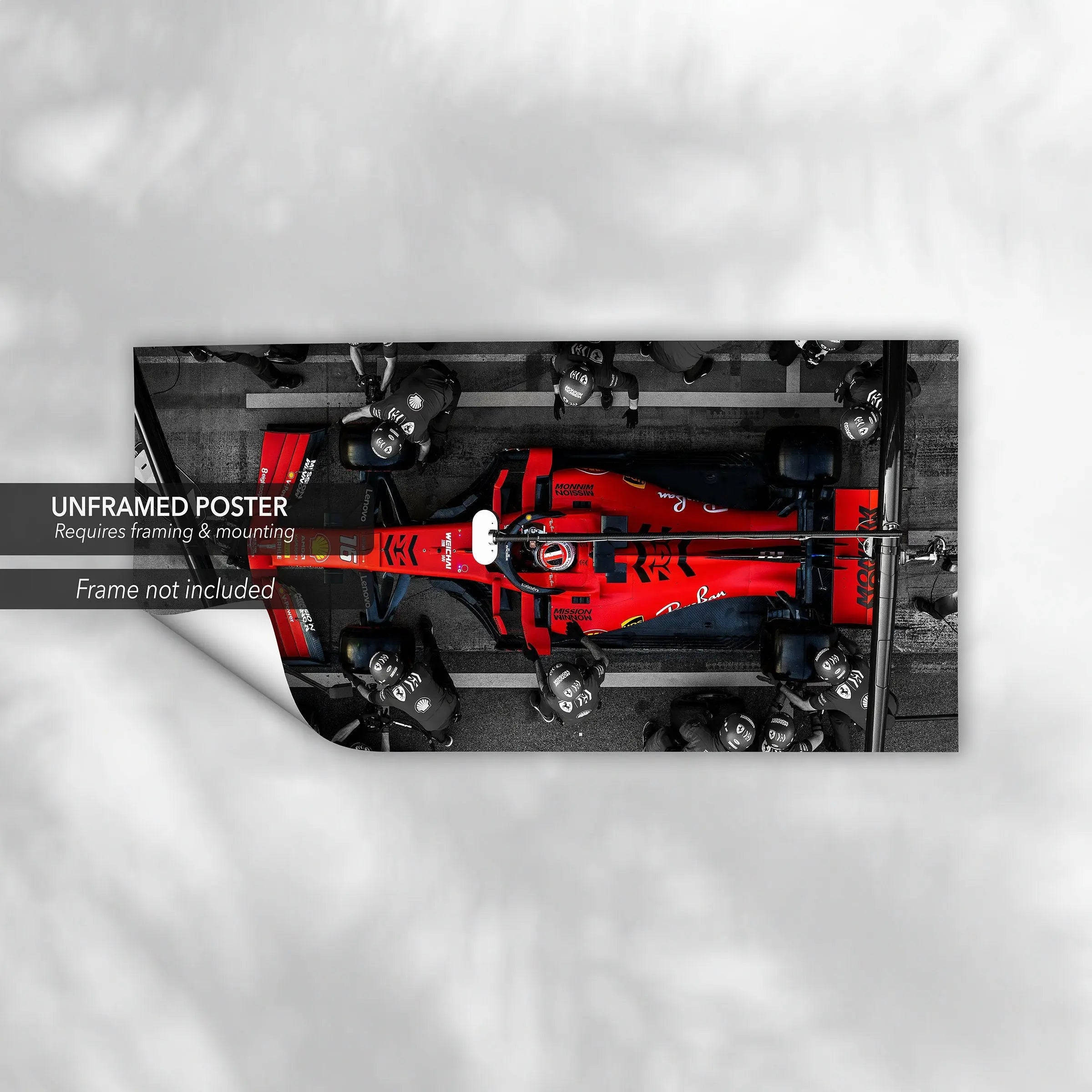 Formula F1 Ferrari 'Pit Stop' Canvas Wall Art | Poster Print Canvastoria
