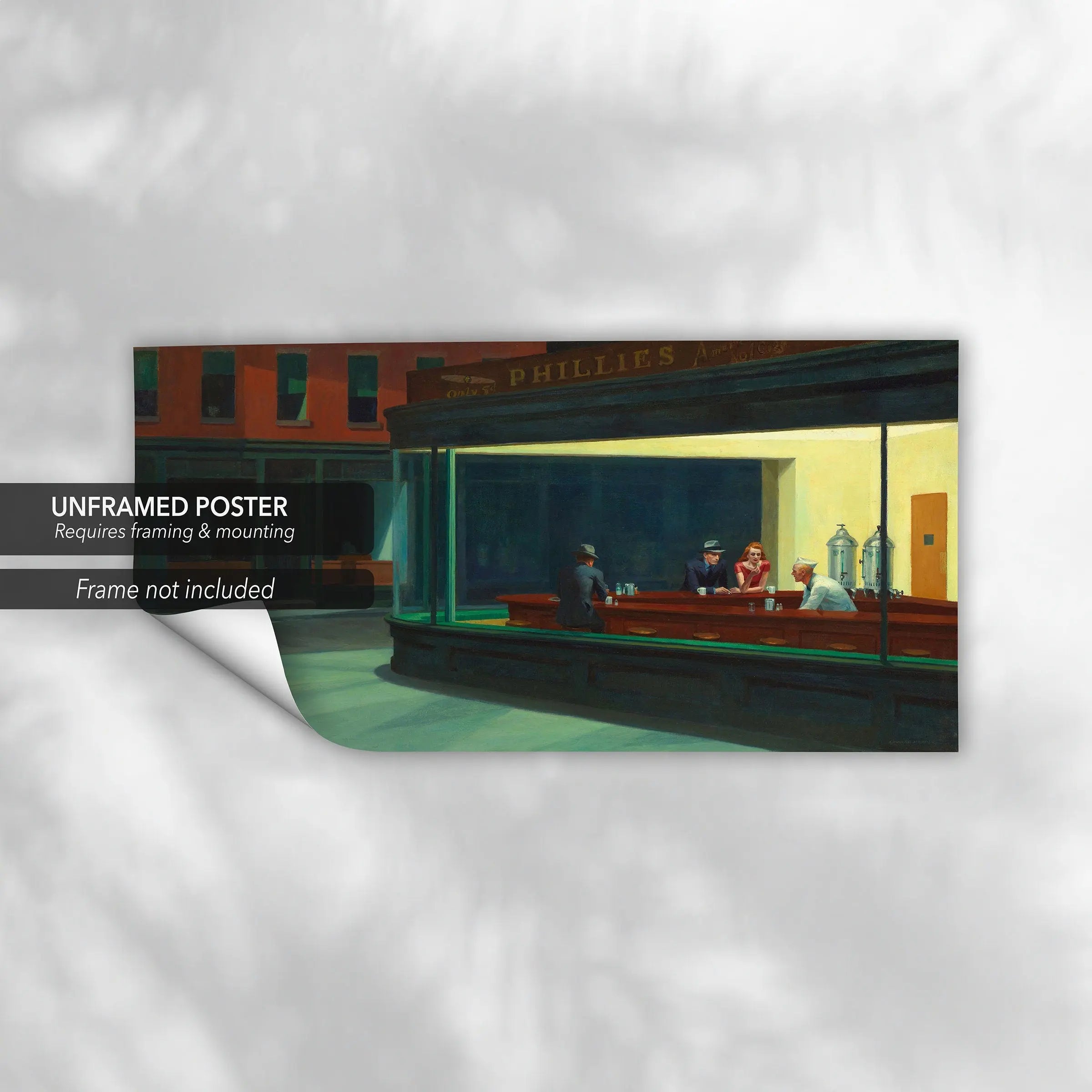 Edward Hopper 'Nighthawks' 1942 Canvas Wall Art | Poster Print Canvastoria