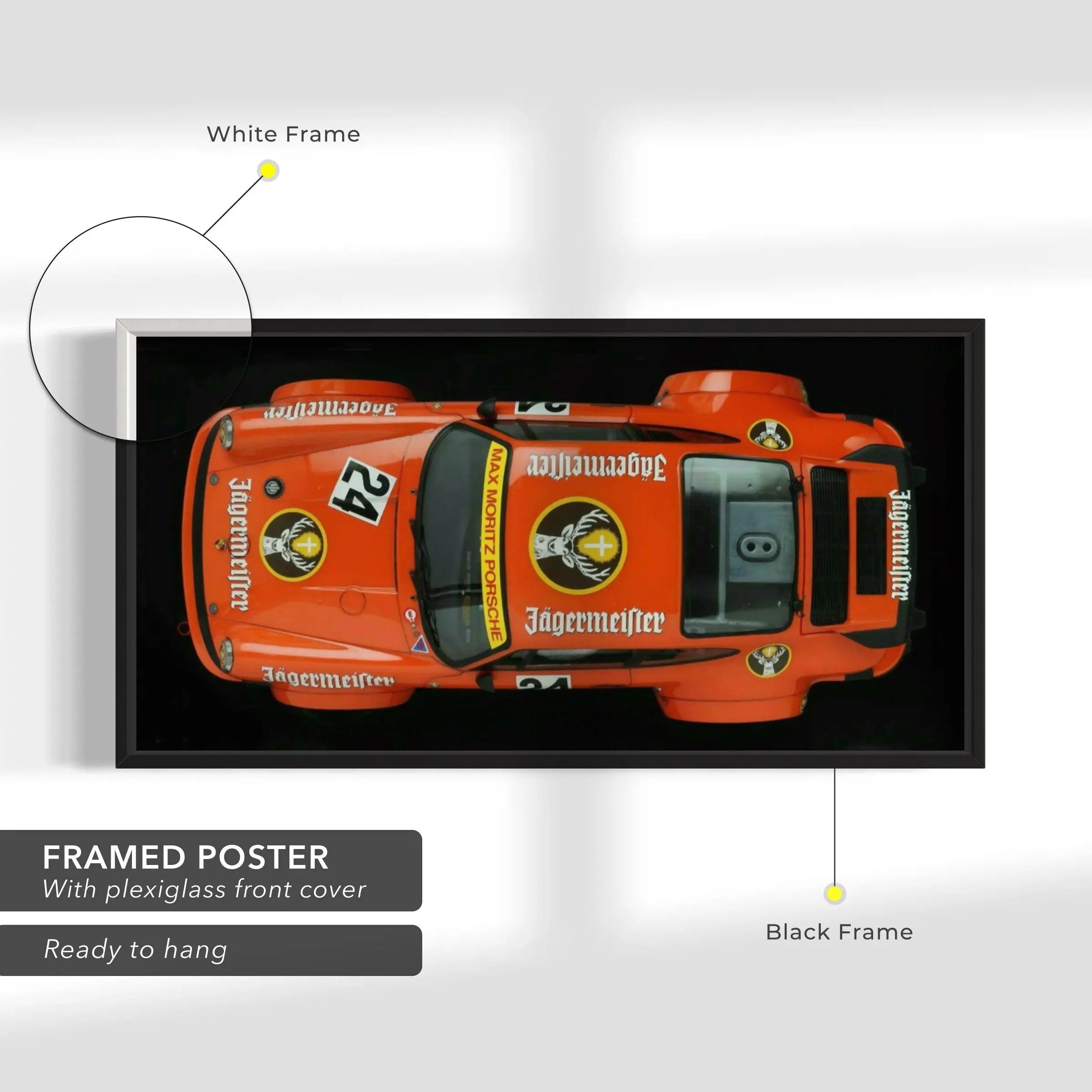 Porsche 911 Jagermeister Canvas Wall Art | Poster Print - Canvastoria