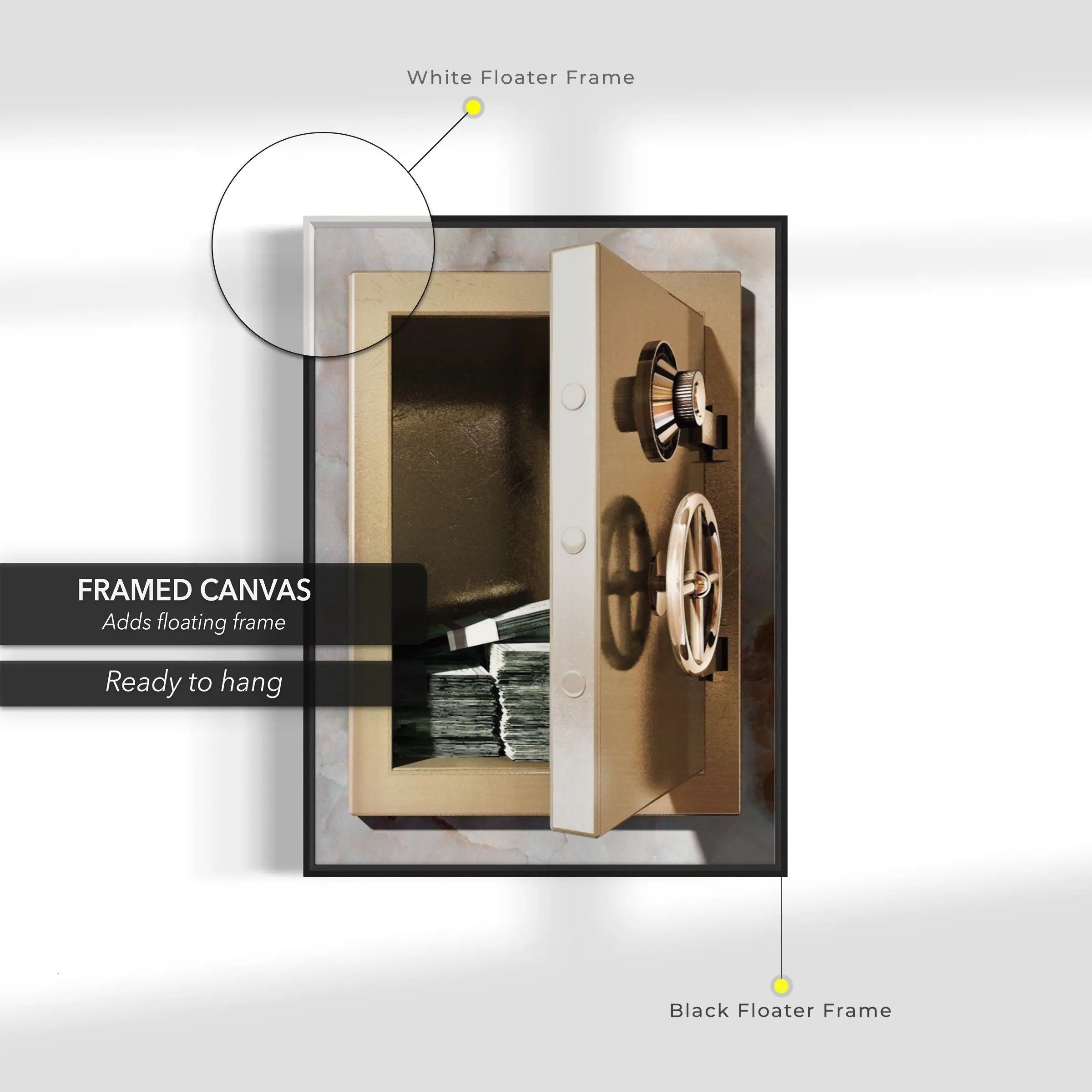 Safe Money Canvas Wall Art | Poster Print Canvastoria