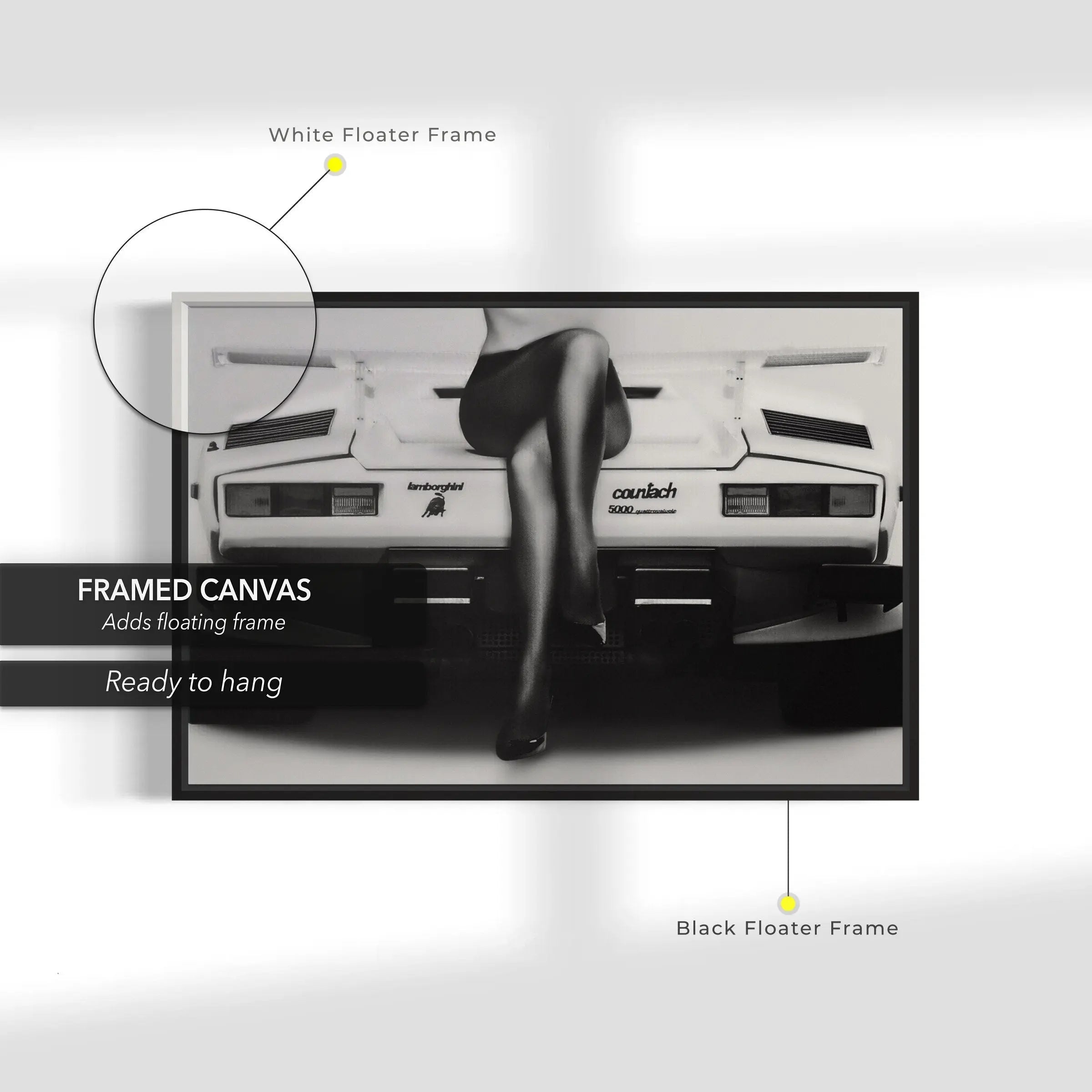 Lamborghini Girl Canvas Wall Art | Poster Print Canvastoria
