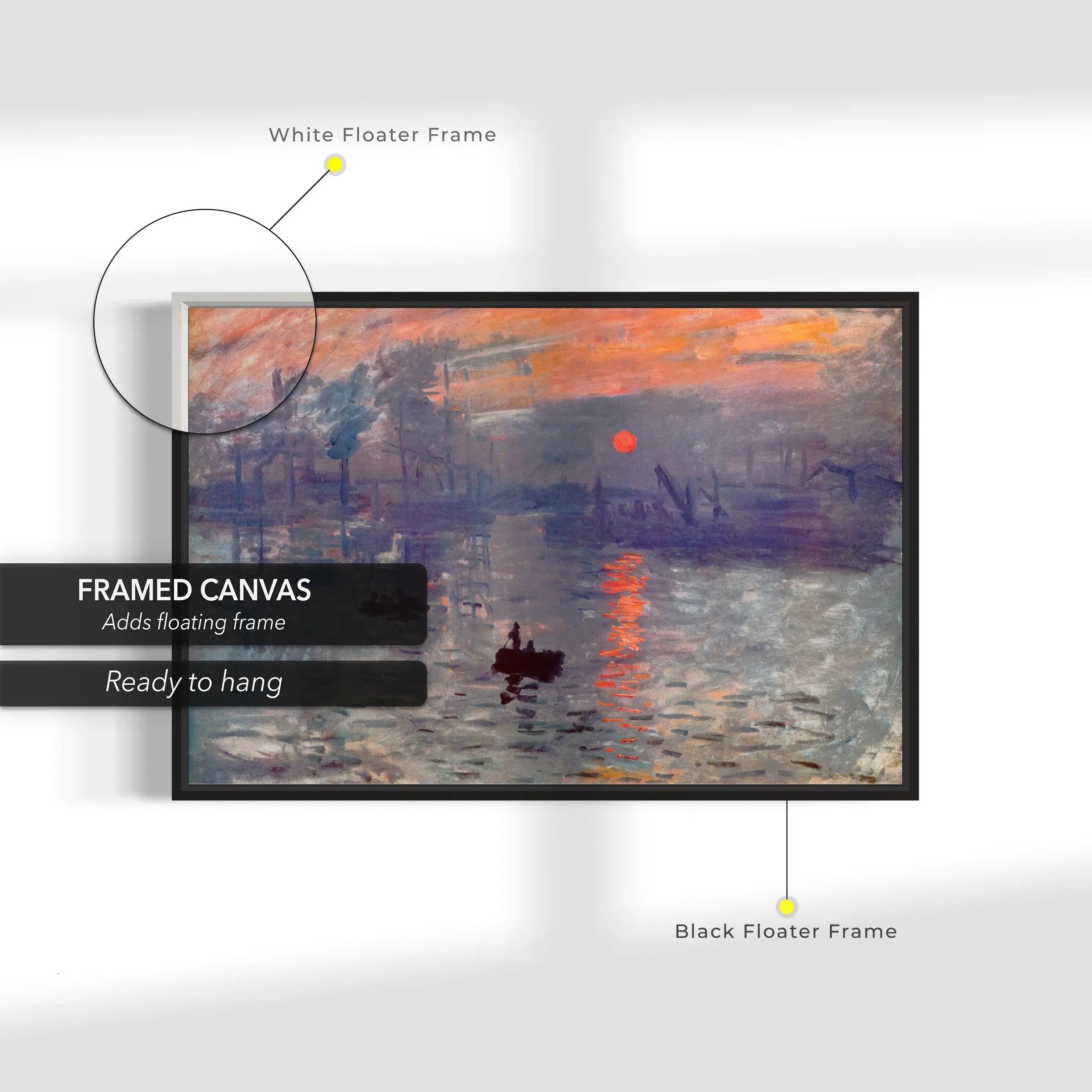 Claude Monet 'Impression Sunrise' (1872) Canvas Wall Art | Poster Print - Canvastoria