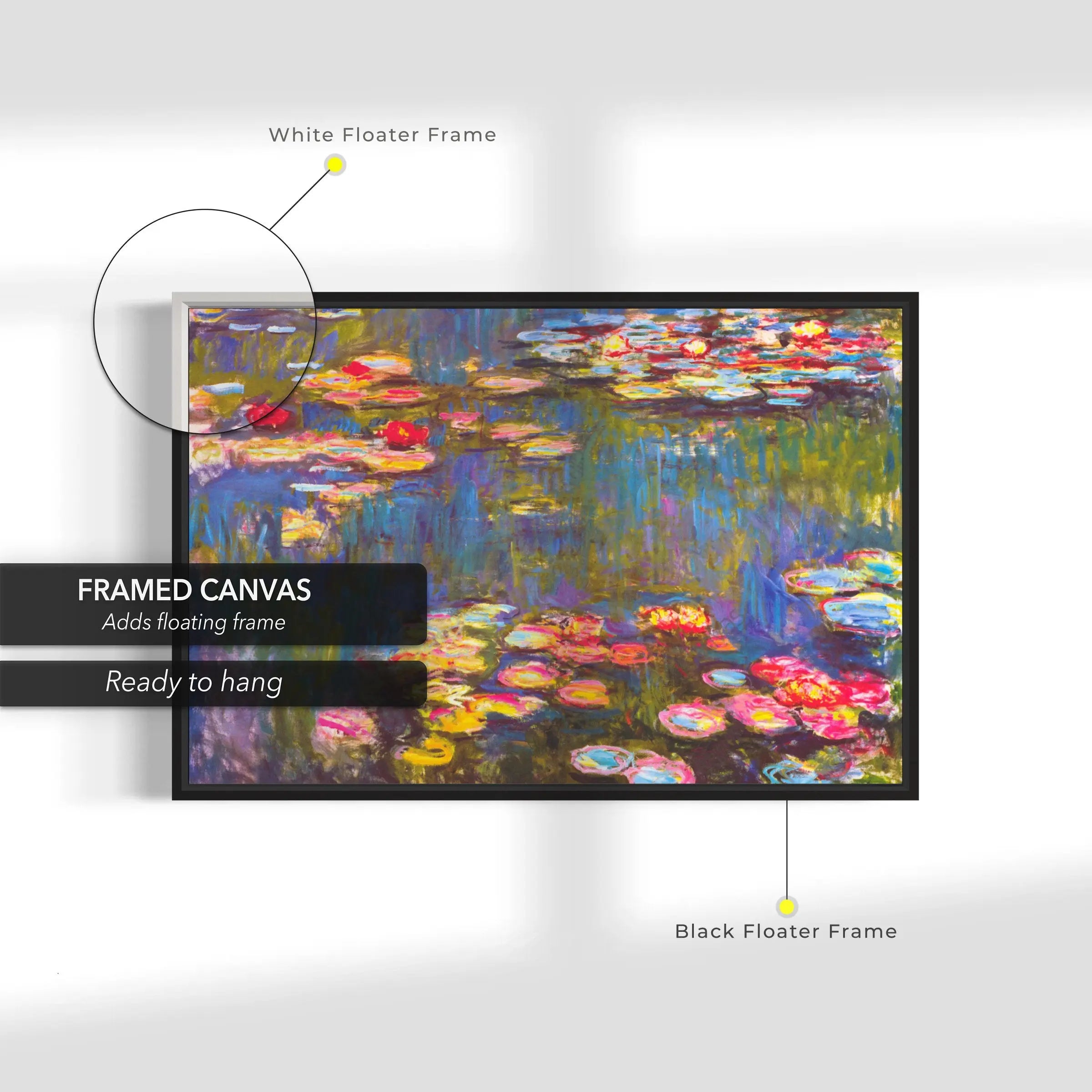 Claude Monet 'Water Lilies' Canvas Wall Art | Poster Print - Canvastoria