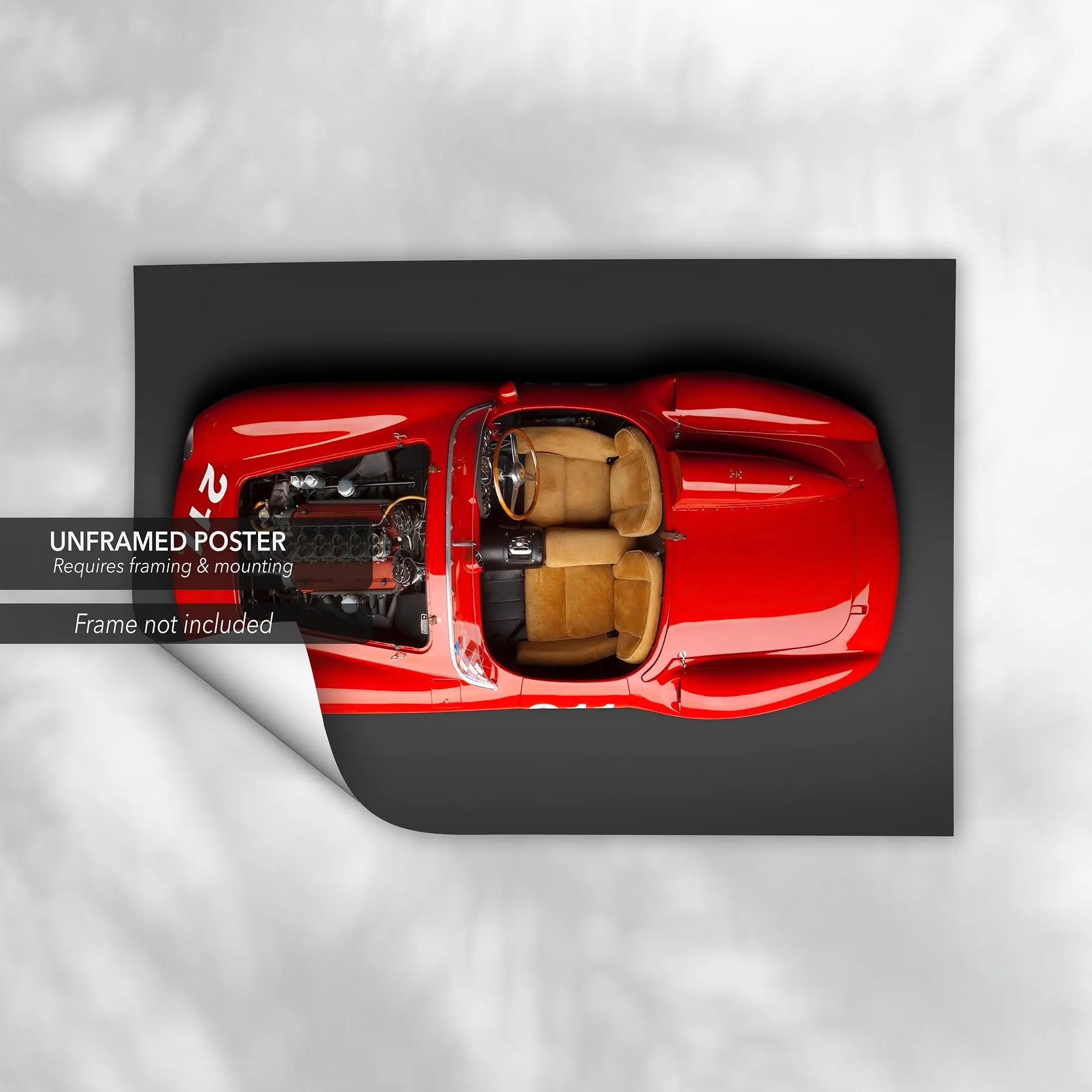 Red Ferrari 625 Spider Canvas Wall Art | Poster Print - Canvastoria