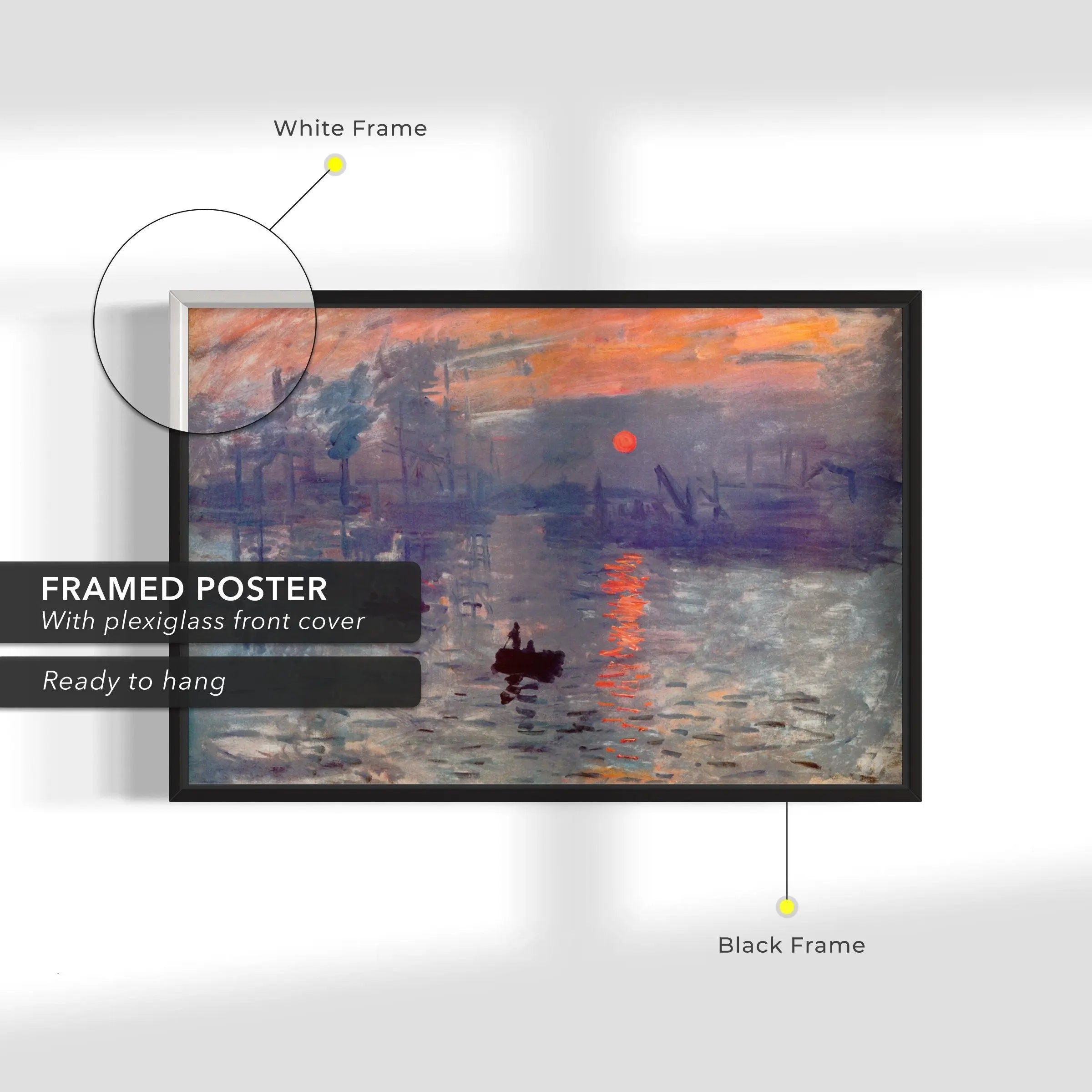 Claude Monet 'Impression Sunrise' (1872) Canvas Wall Art | Poster Print - Canvastoria