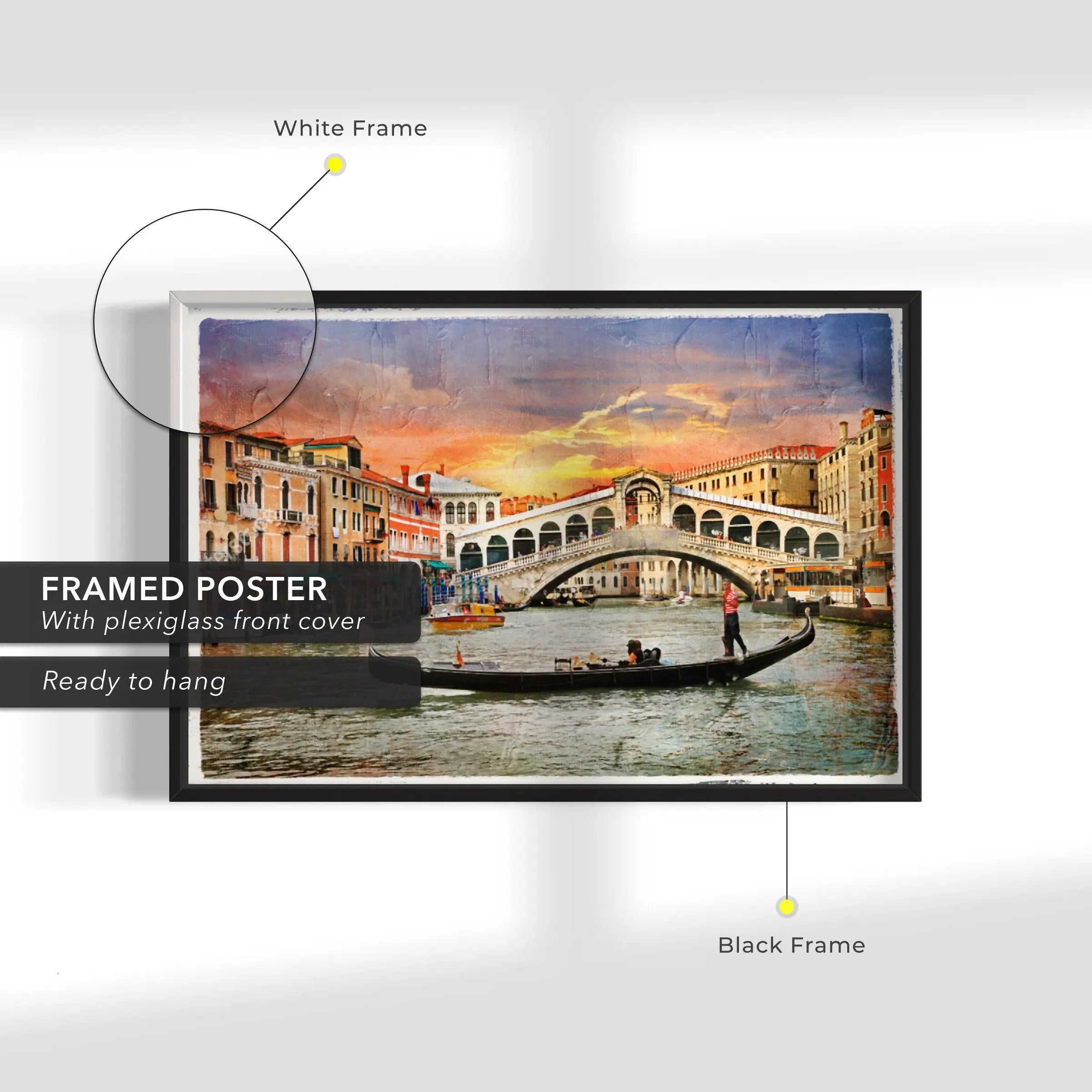 Grand Canal Rialto Canvas Wall Art | Poster Print Canvastoria