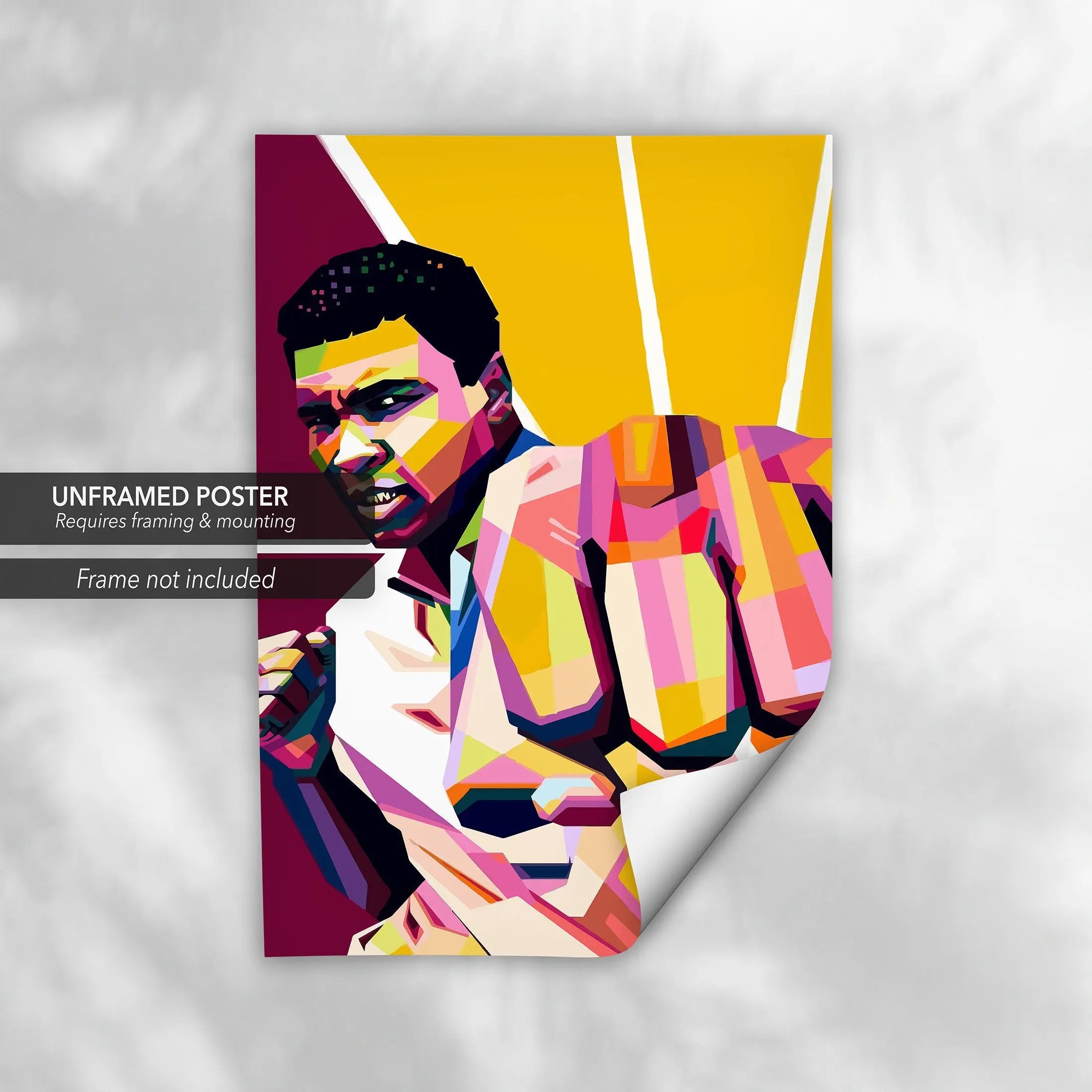 Muhammad Ali ’Kick Wpap Art Colors’ Canvas Wall Art | Poster Print - Canvastoria