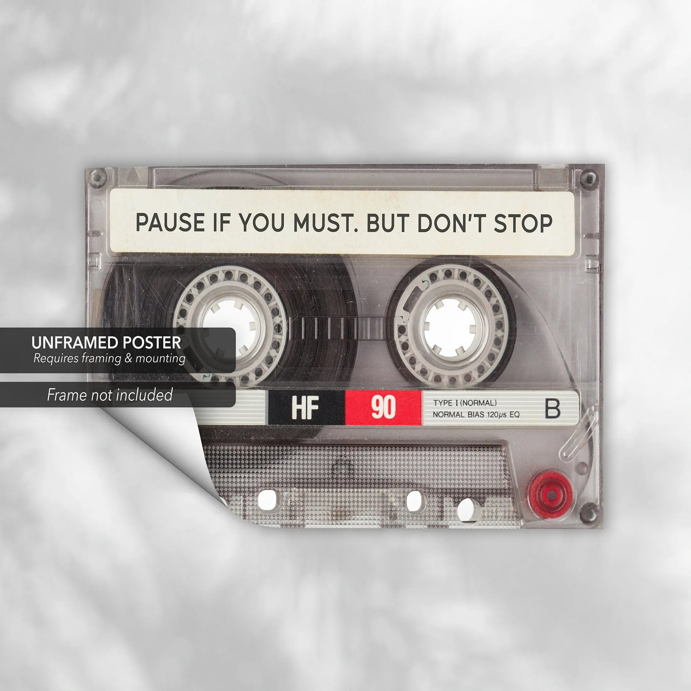 Pause if You Must. But Don't Stop Canvas Wall Art | Poster Print - Canvastoria