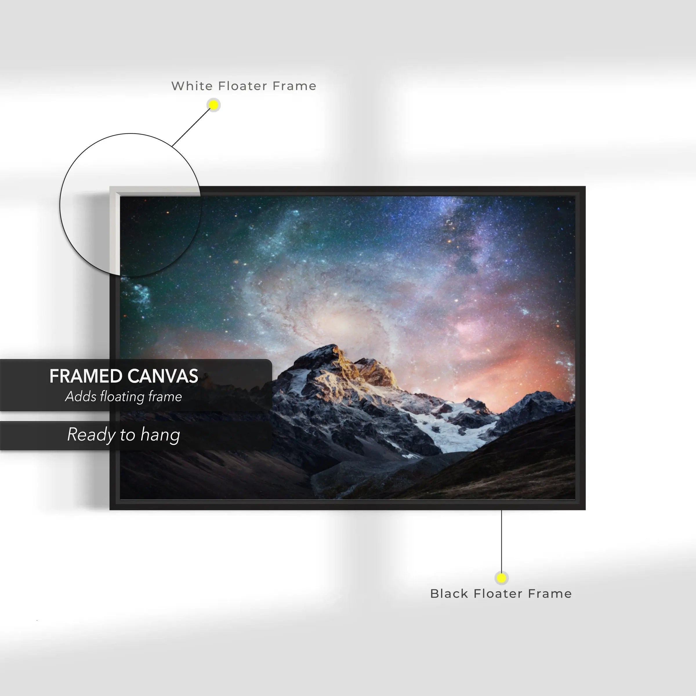 Carina Nebula NASA & Mount Everest Canvas Wall Art | Poster Print - Canvastoria