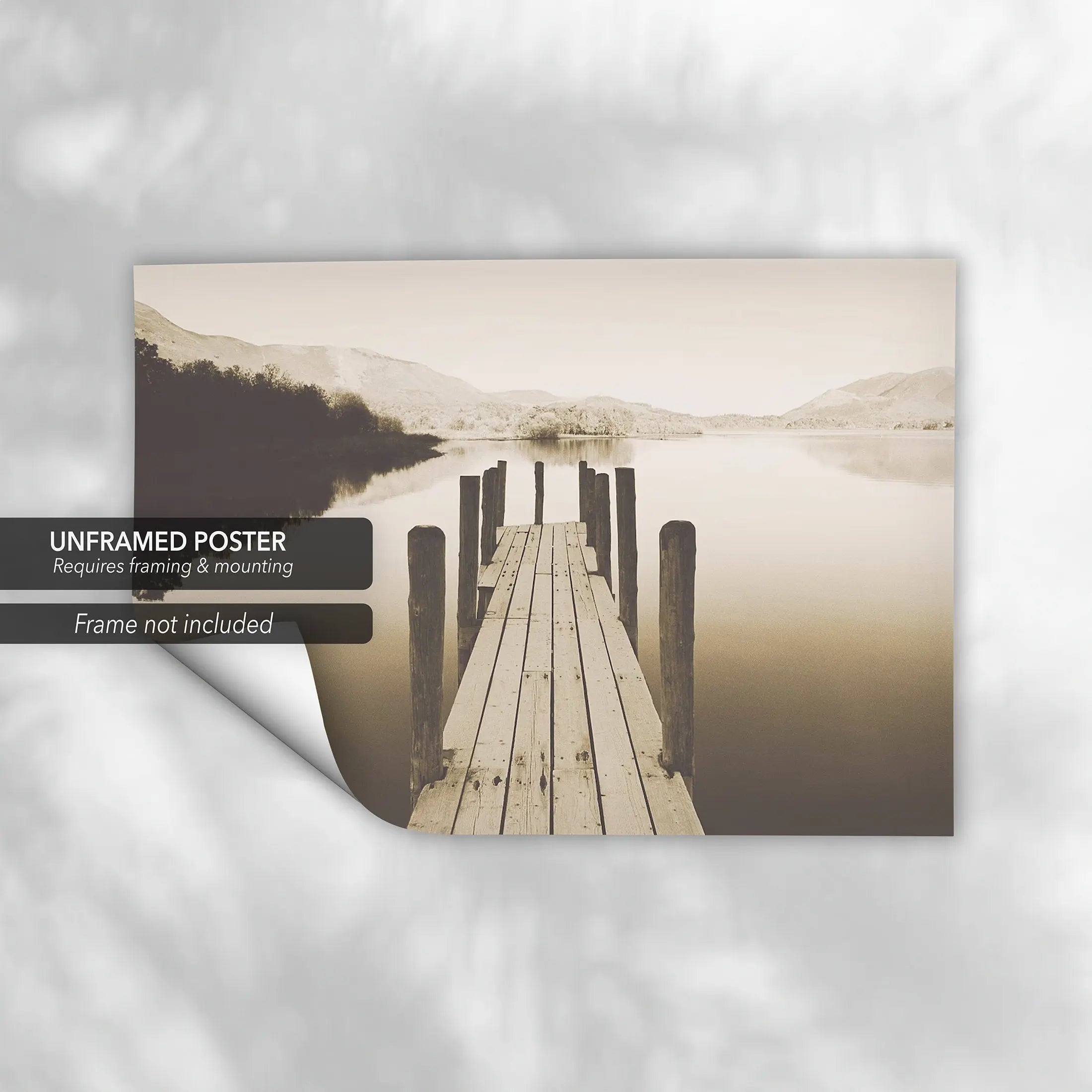 Serene Dusk Pier Coastal Sunset Canvas Wall Art | Poster Print - Canvastoria