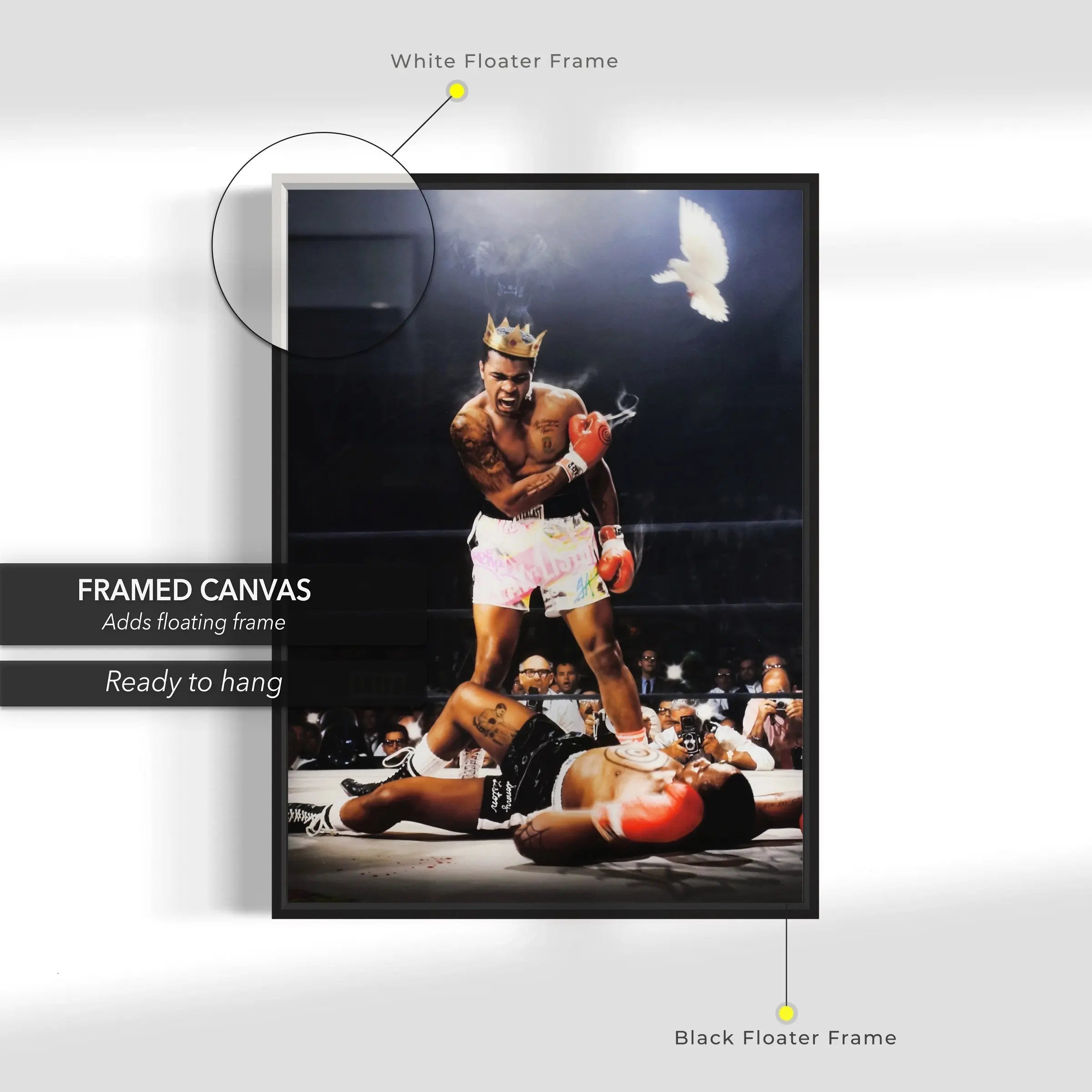 Muhammad Ali 'Boxing King' Canvas Wall Art | Poster Print - Canvastoria