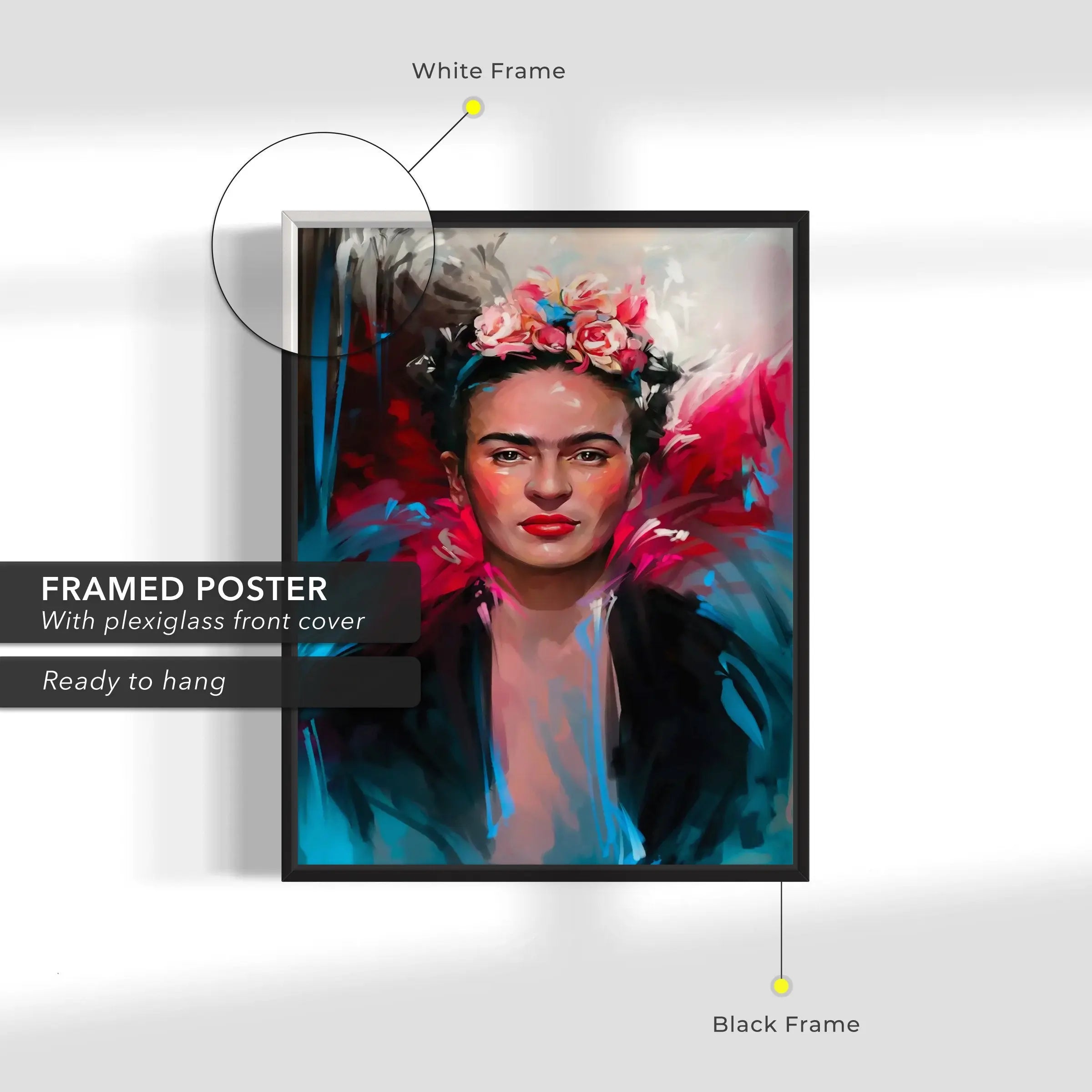 Frida Kahlo ’Bunch of Head Flowers’ Canvas Wall Art | Poster Print Canvastoria