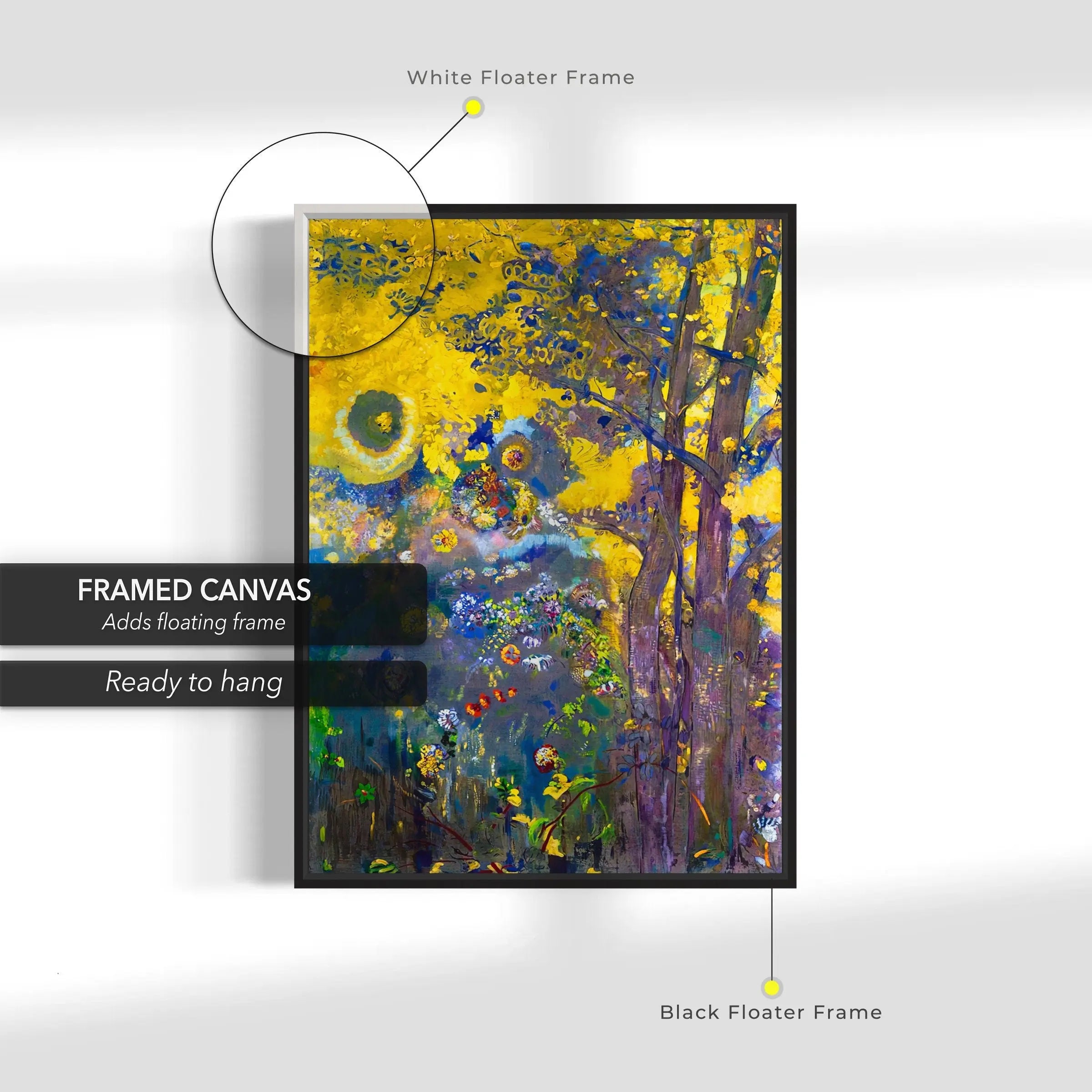 Odilon Redon 'Trees on a Yellow Background' 1901 Canvas Wall Art | Poster Print - Canvastoria
